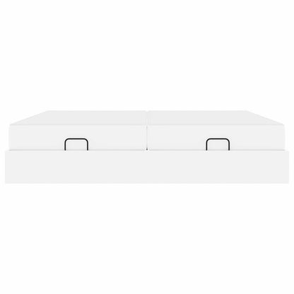 Bettgestell mit Matratze Sonstiges 2 Stk. Weiß PVC