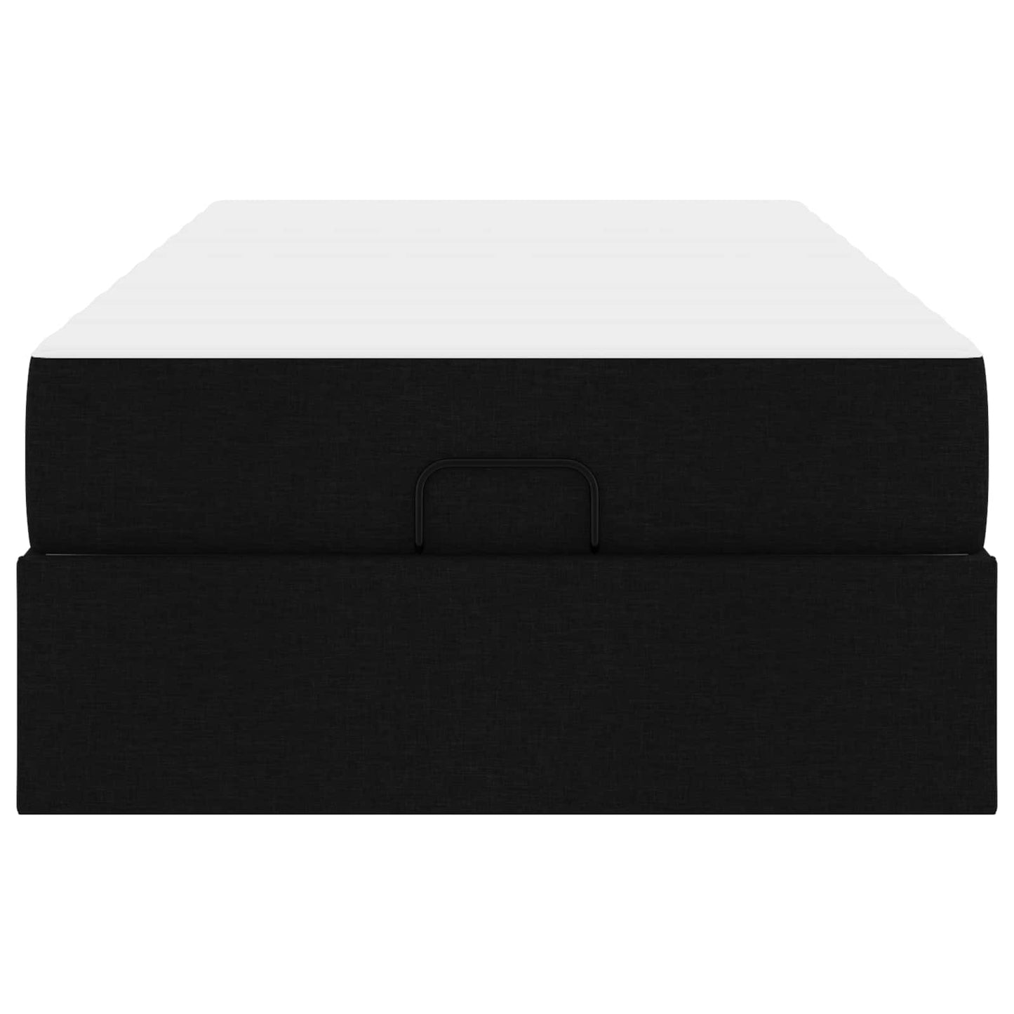 Bettgestell mit Matratze 2 stk. Schwarz Stoff