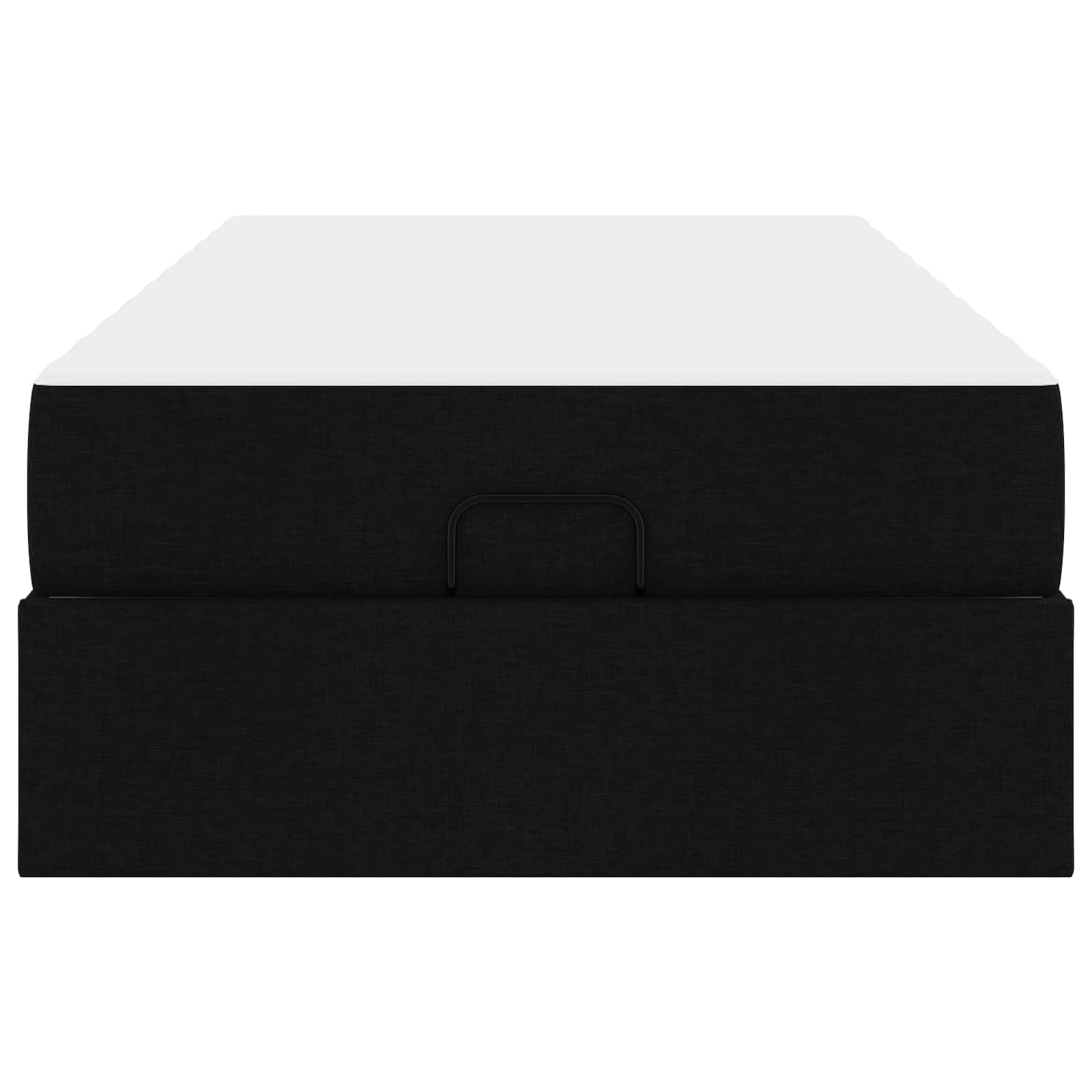 Bettgestell mit Matratze 2 stk. Schwarz Stoff