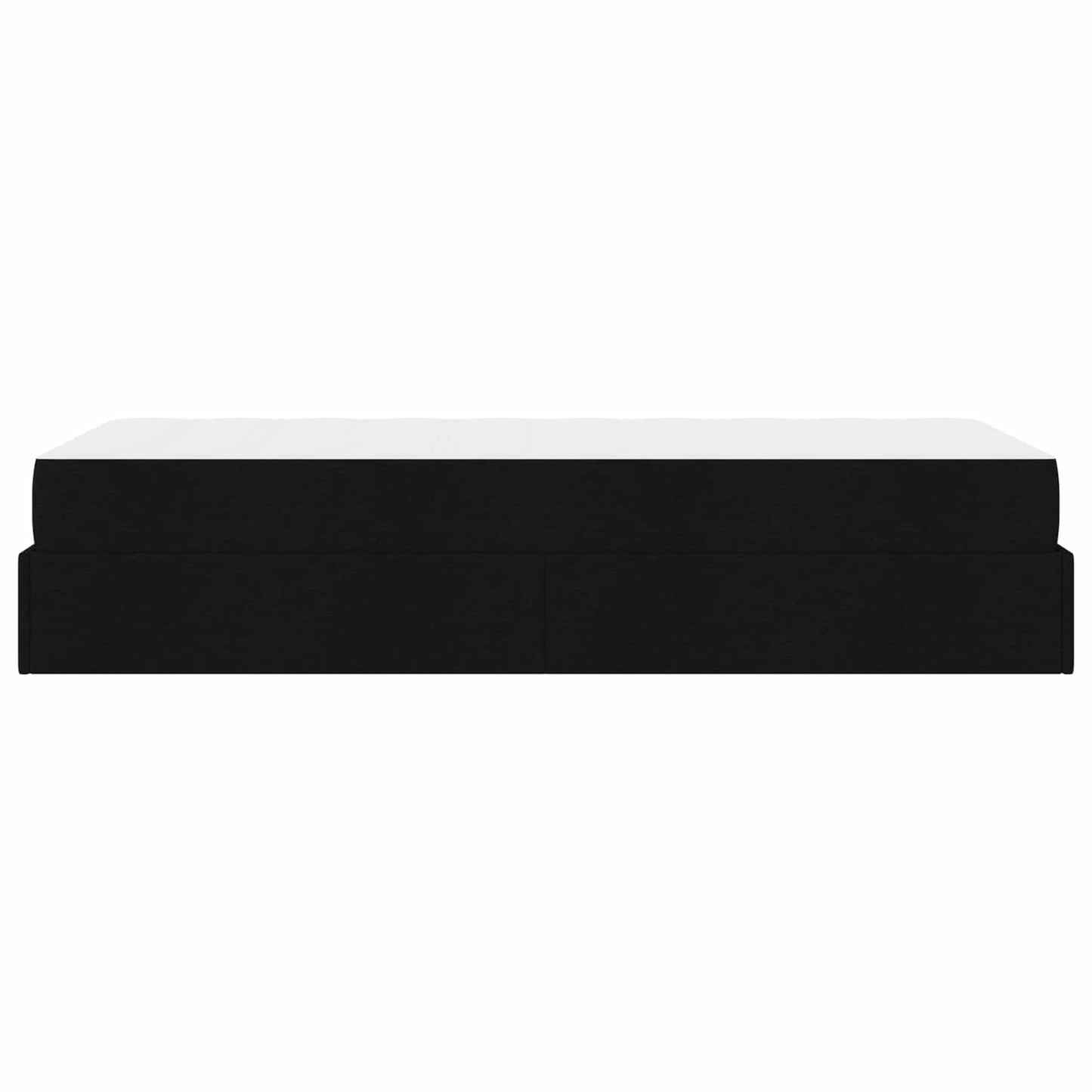 Bettgestell mit Matratze 2 stk. Schwarz Stoff