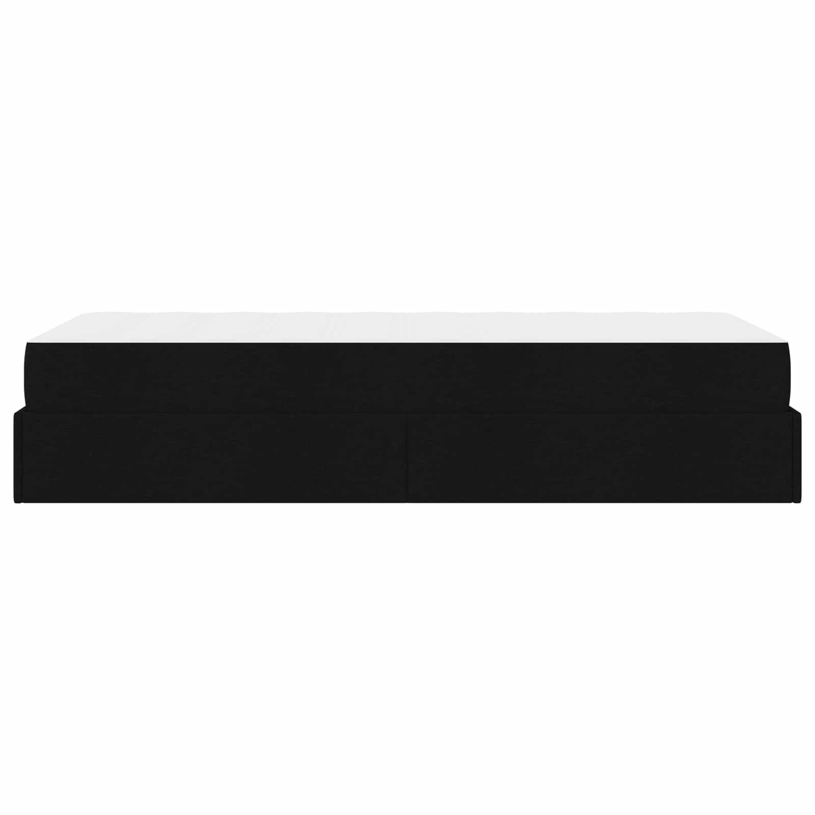 Bettgestell mit Matratze 2 stk. Schwarz Stoff