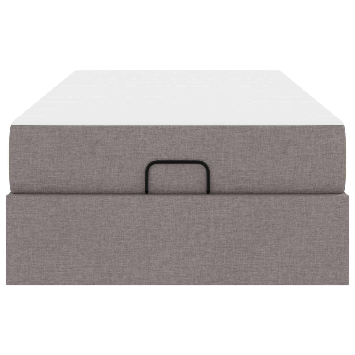 Bettgestell mit Matratze 2 Stk. Taupe Stoff