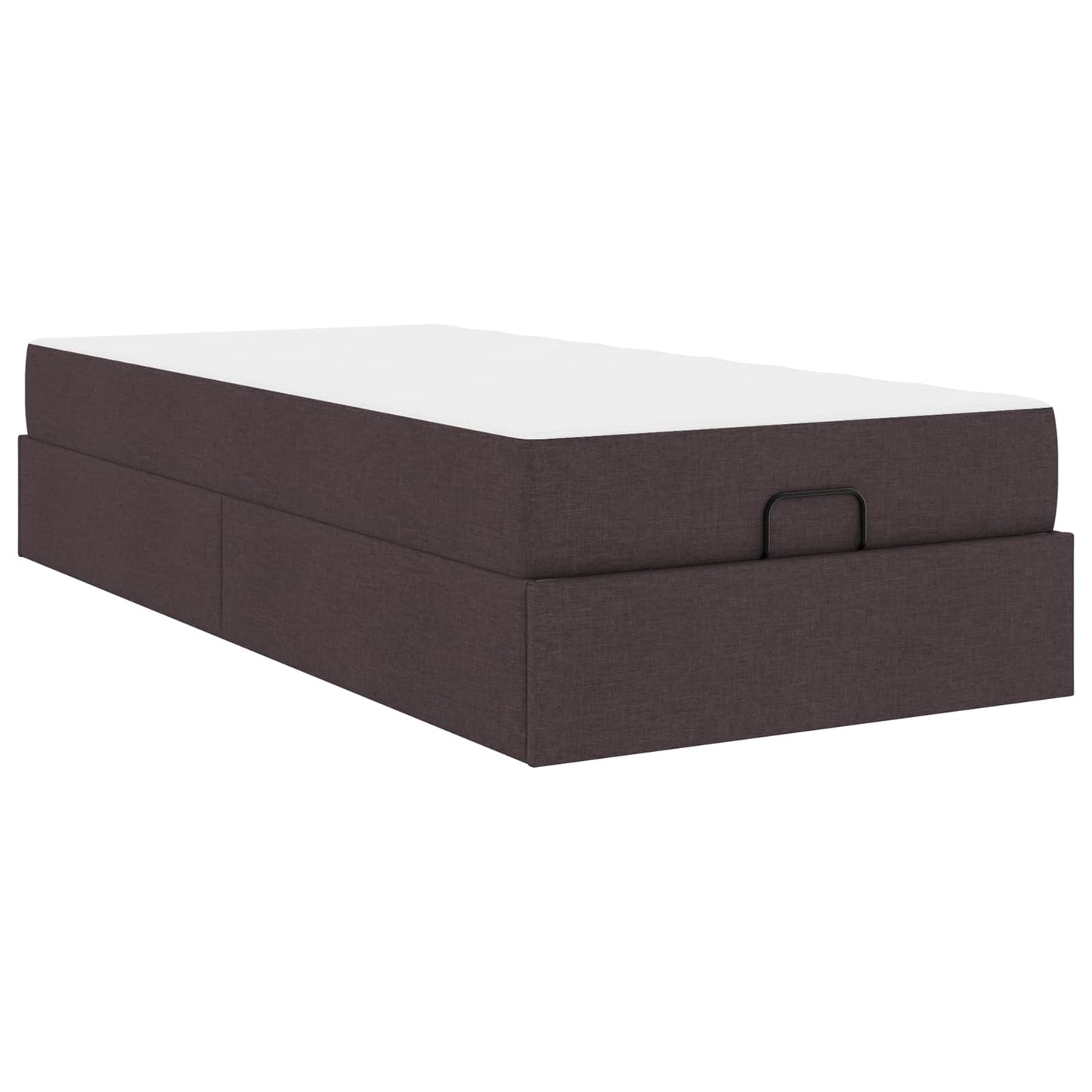 Bettgestell mit Matratze 2 pcs Hellbraun Stoff