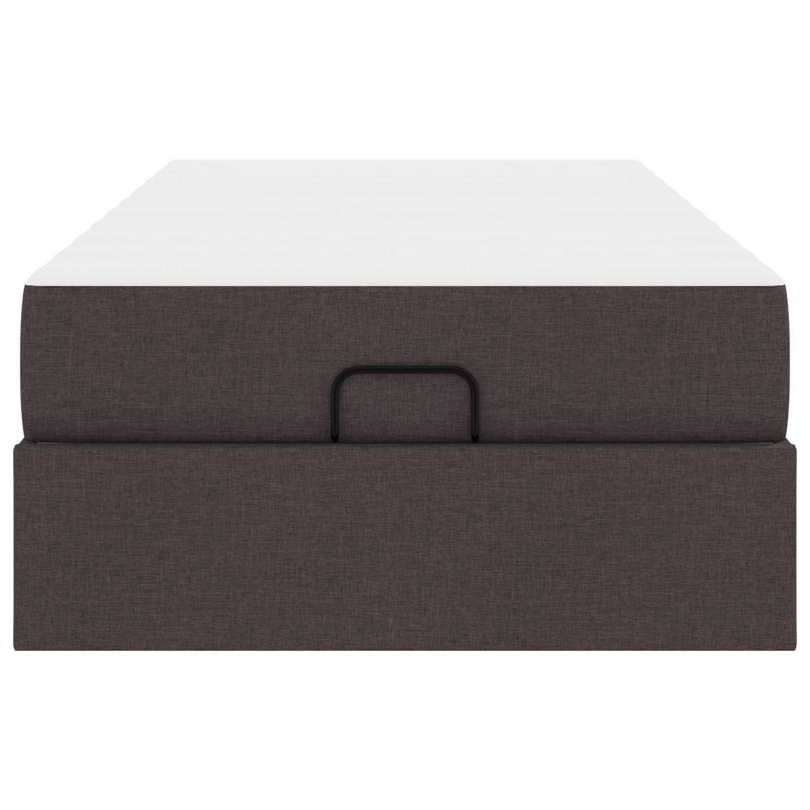Bettgestell mit Matratze 2 pcs Hellbraun Stoff