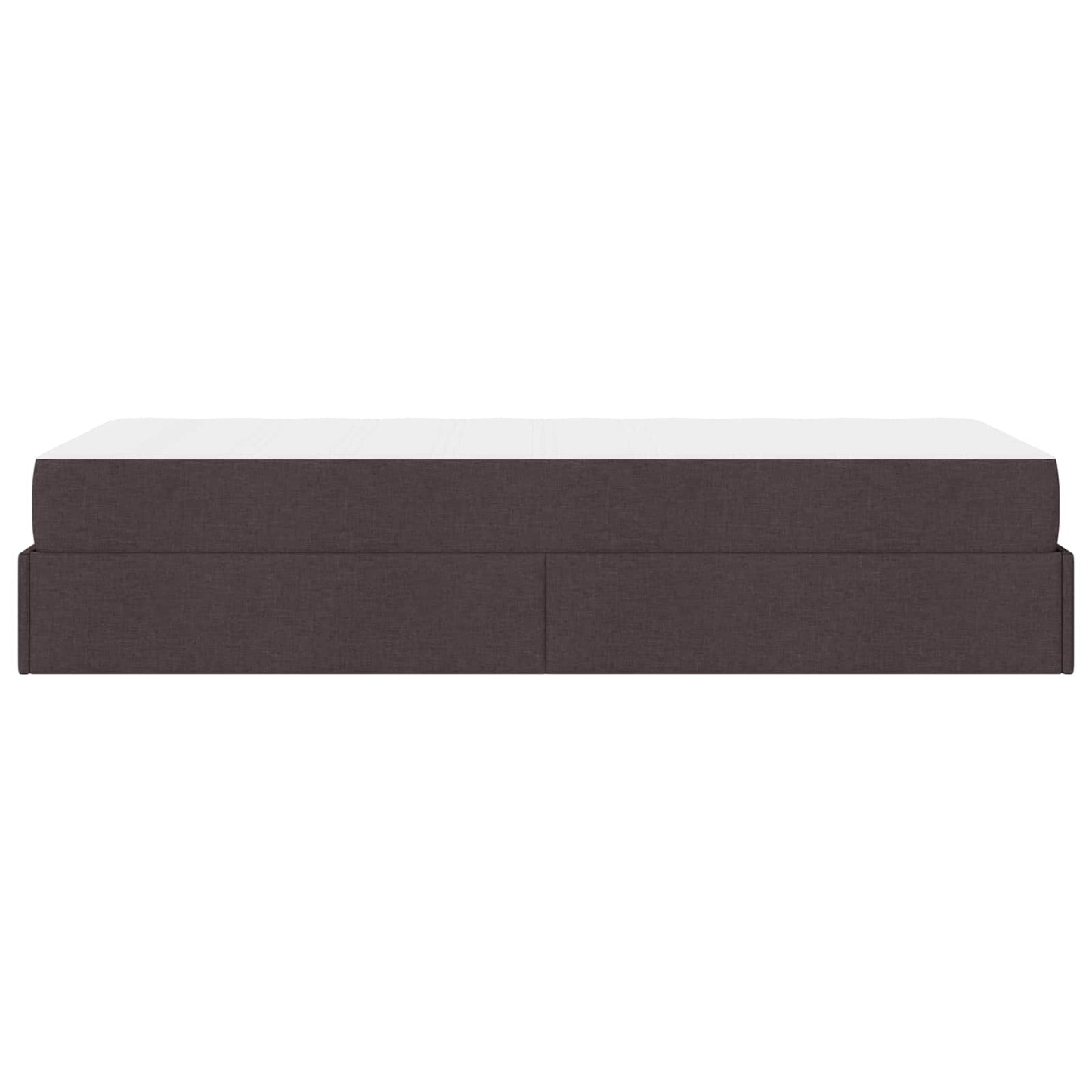 Bettgestell mit Matratze 2 pcs Hellbraun Stoff