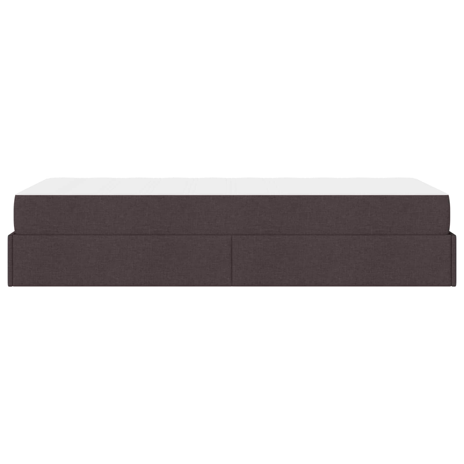 Bettgestell mit Matratze 2 pcs Hellbraun Stoff