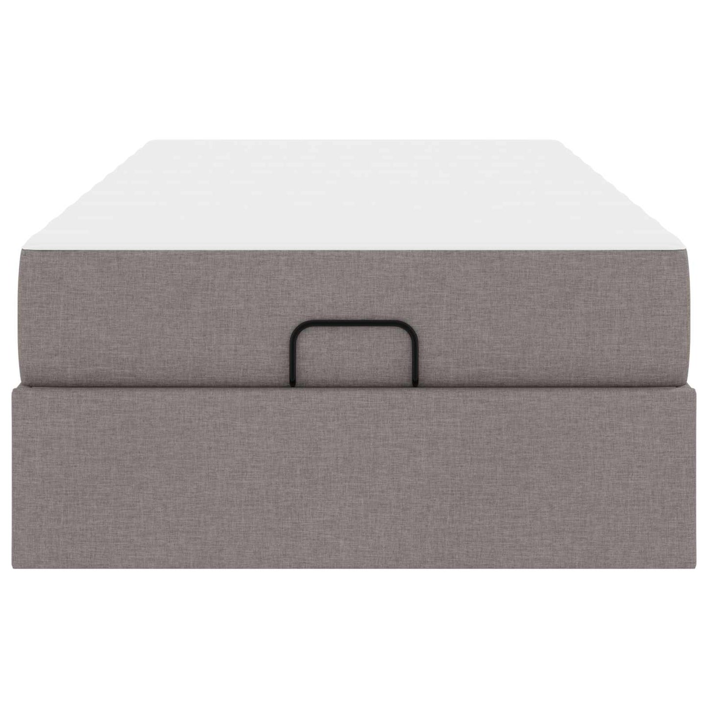 Bettgestell mit Matratze 2 stk. Taupe Stoff