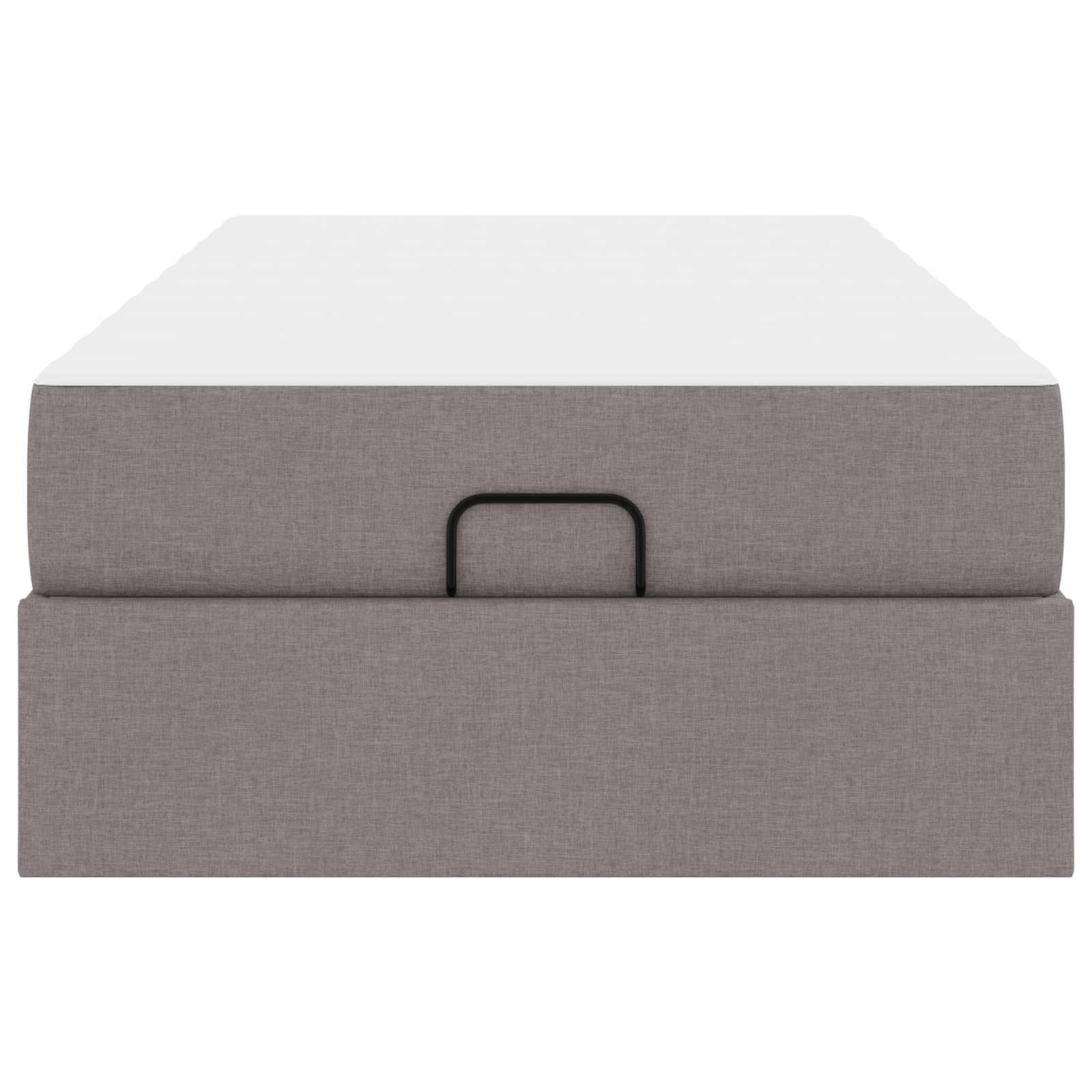 Bettgestell mit Matratze 2 stk. Taupe Stoff