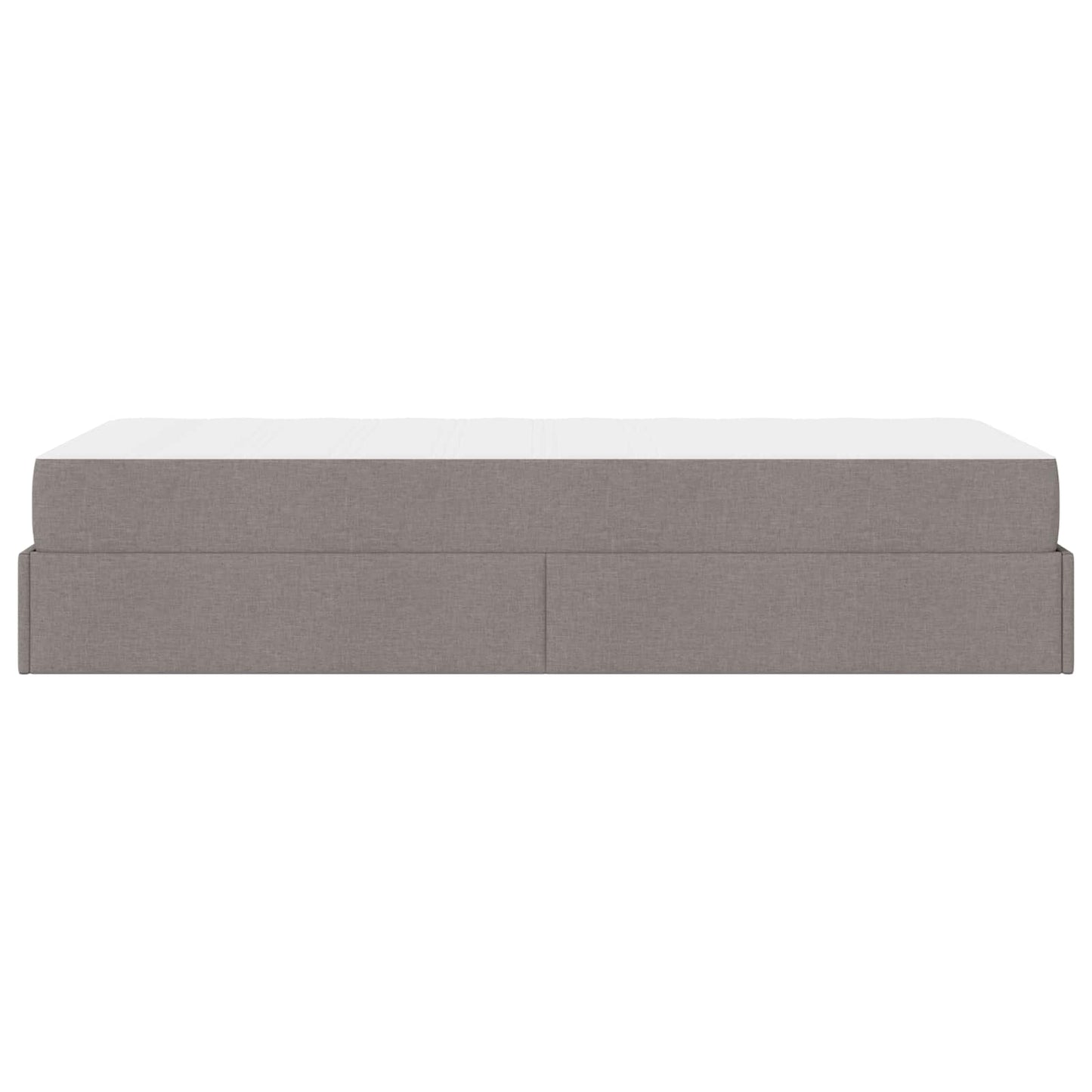 Bettgestell mit Matratze 2 stk. Taupe Stoff