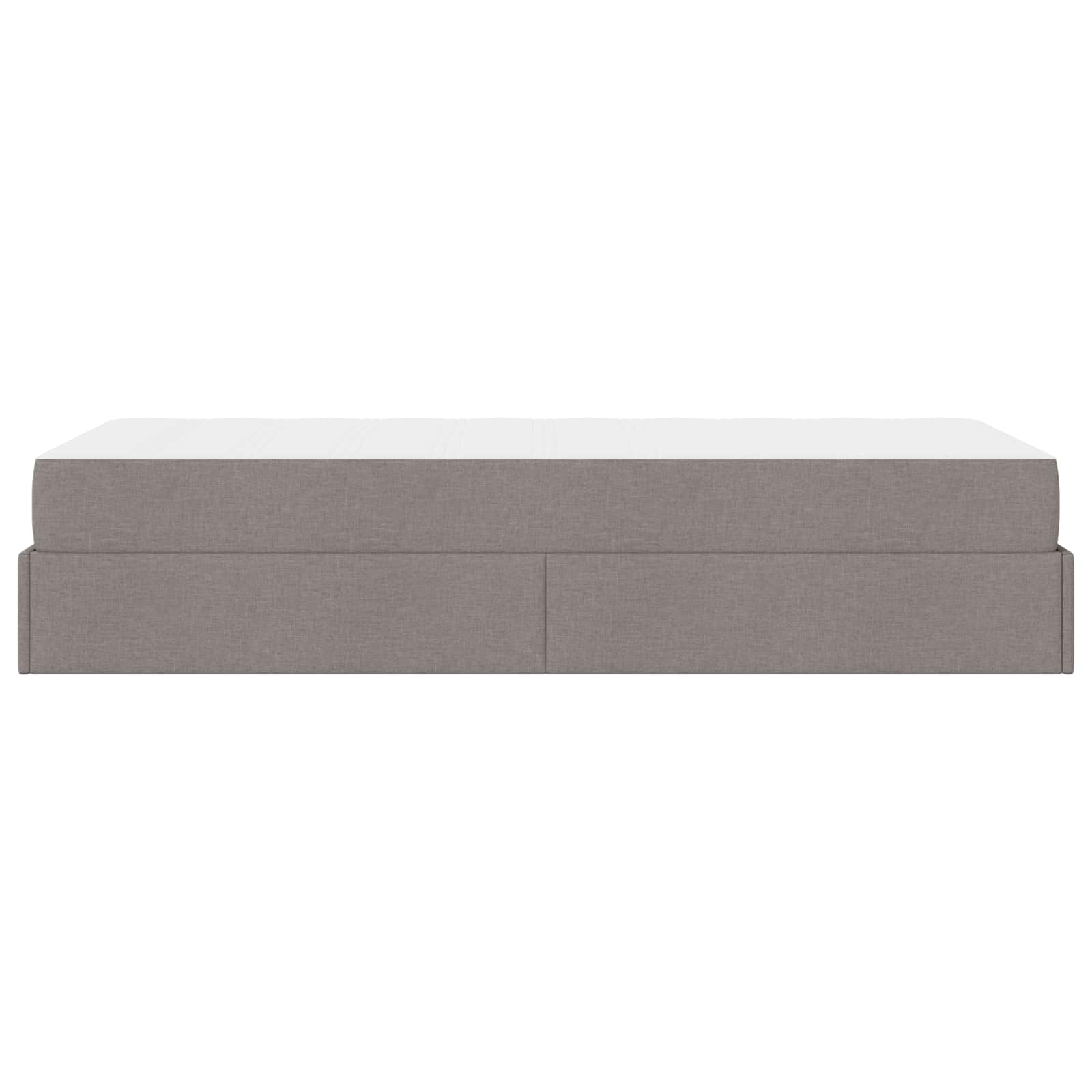 Bettgestell mit Matratze 2 stk. Taupe Stoff