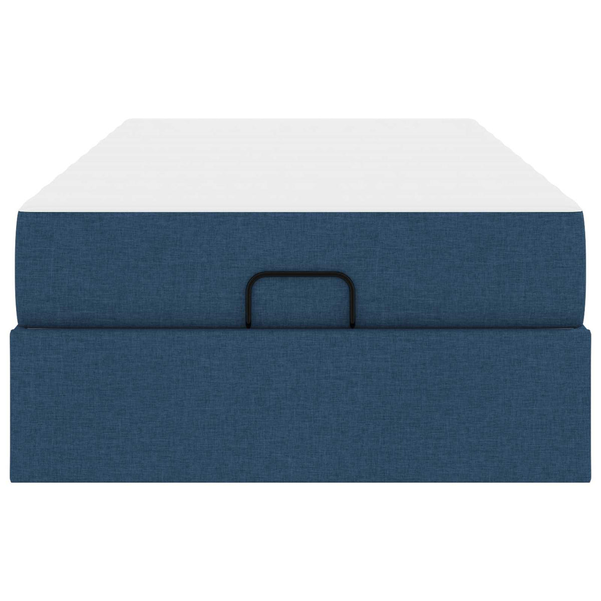 Bettgestell mit Matratze 2 Stk. Blau Stoff