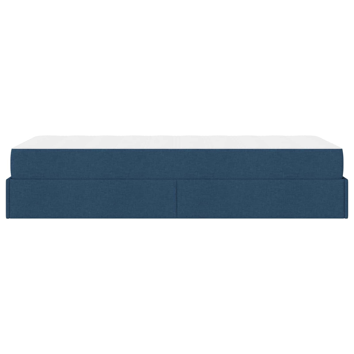 Bettgestell mit Matratze 2 Stk. Blau Stoff