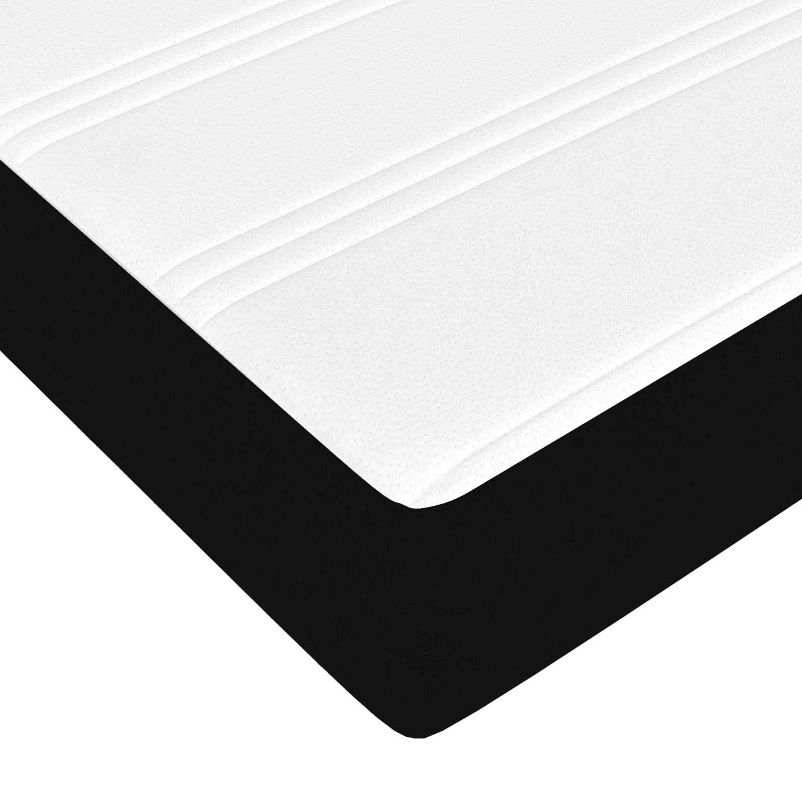 Bettgestell mit Matratze 2 stk. Schwarz Stoff