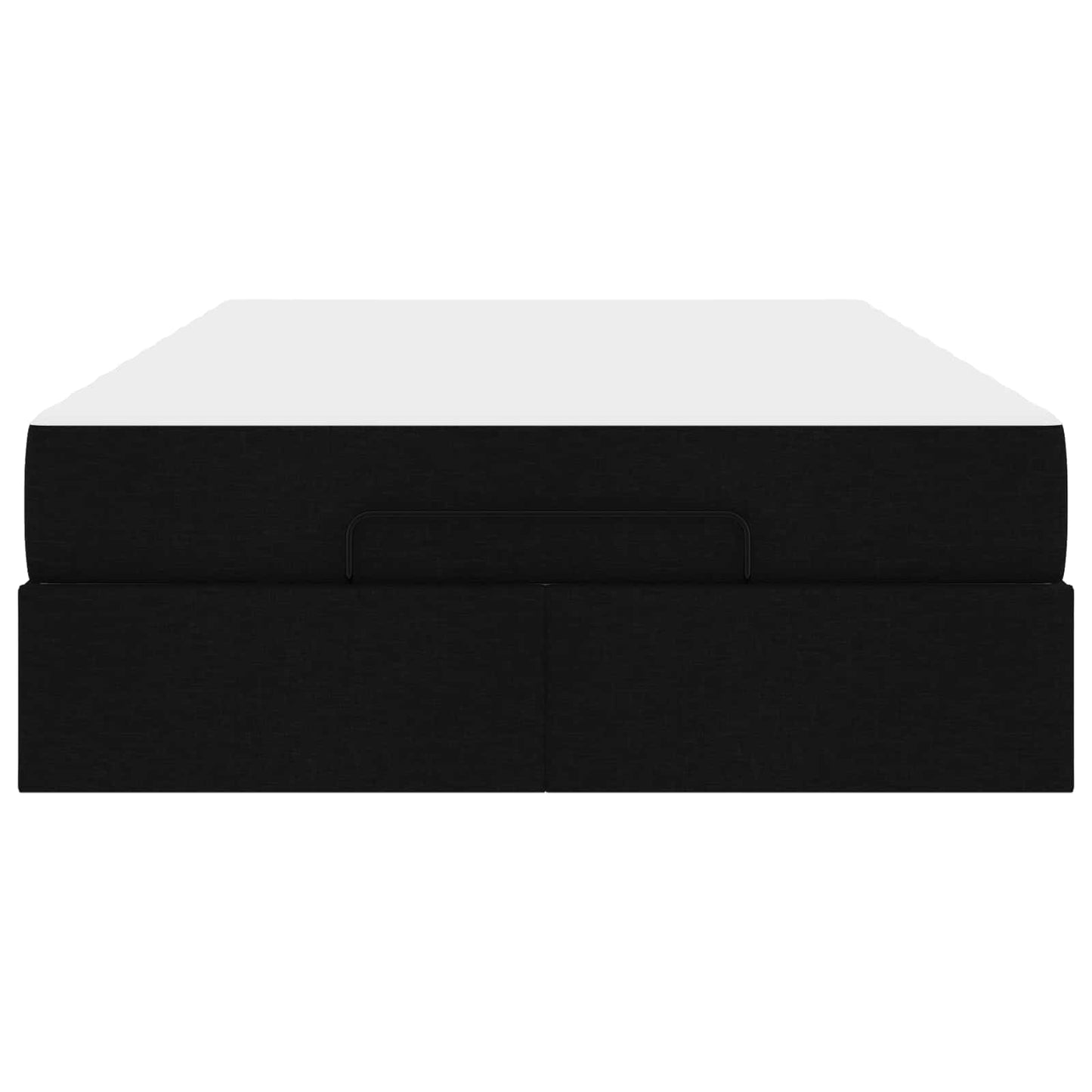 Bettgestell mit Matratze 2 stk. Schwarz Stoff