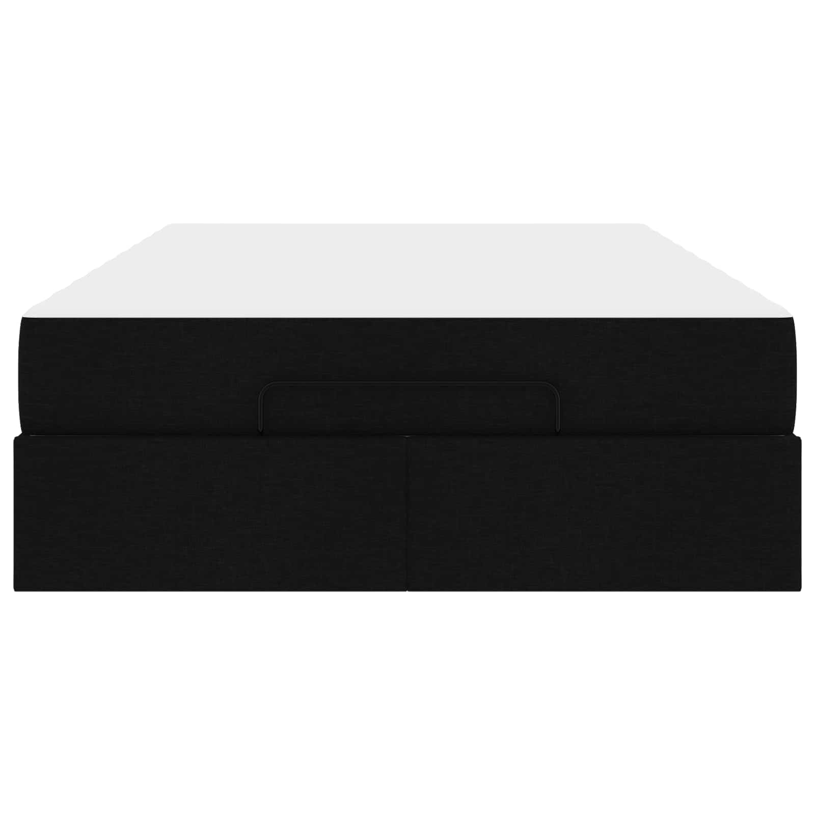 Bettgestell mit Matratze 2 stk. Schwarz Stoff