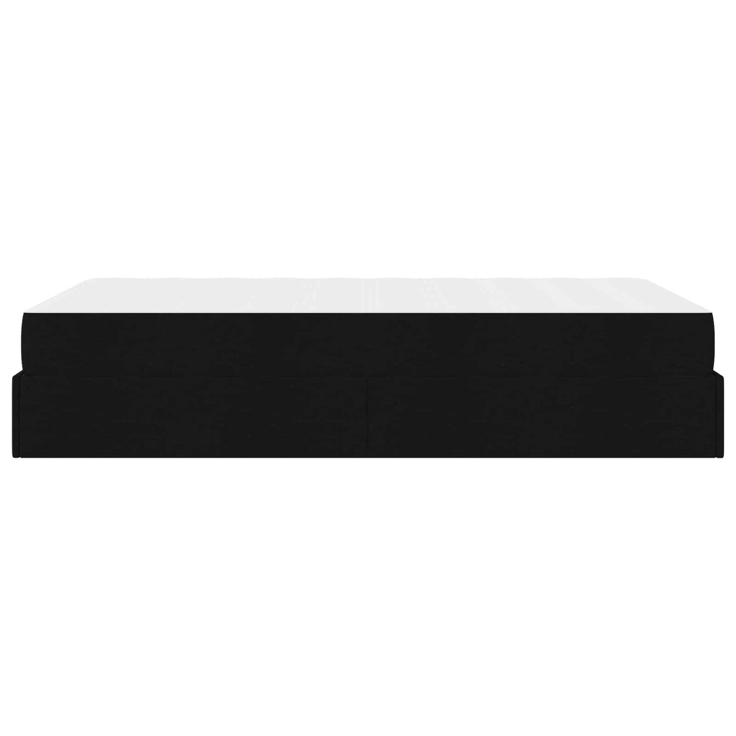 Bettgestell mit Matratze 2 stk. Schwarz Stoff