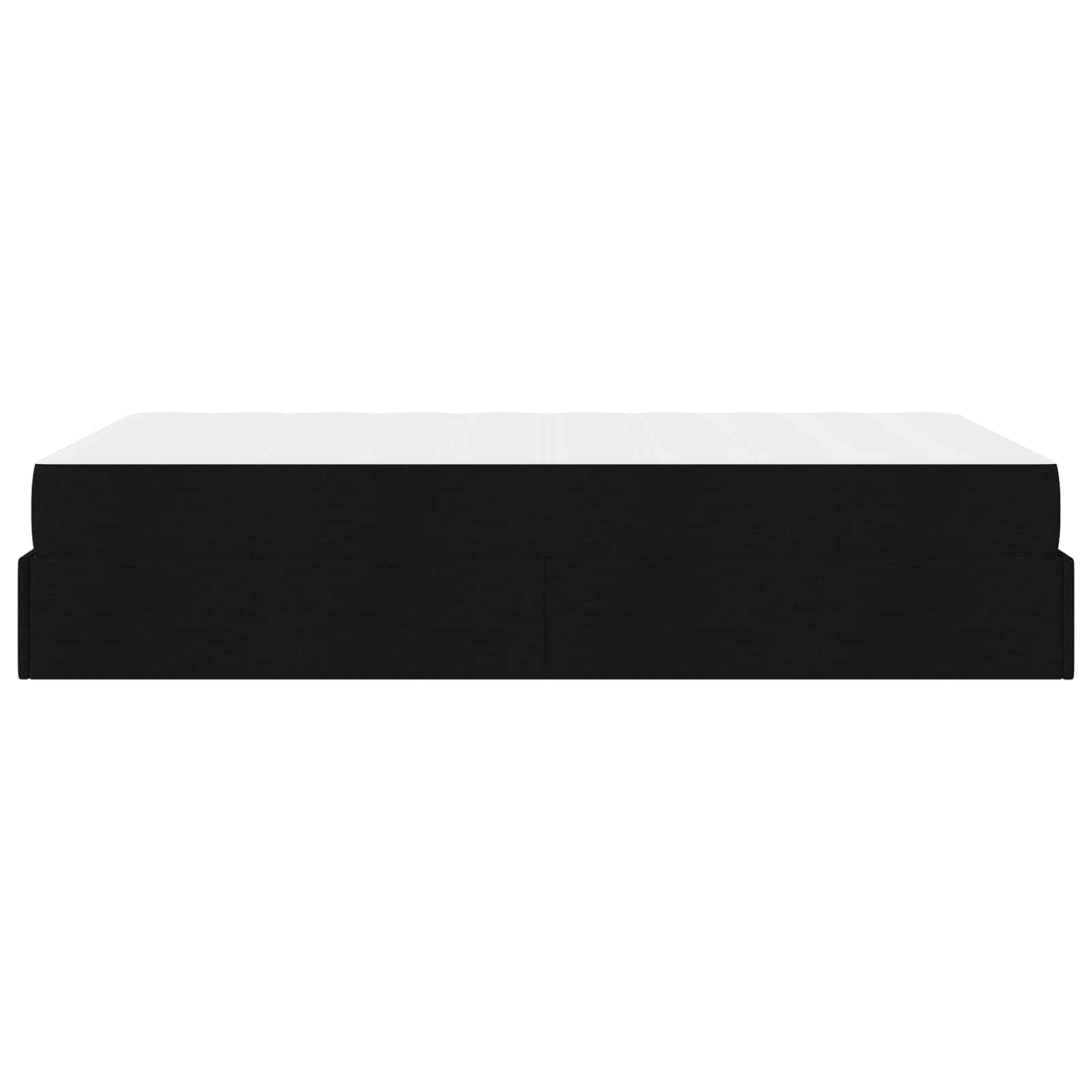 Bettgestell mit Matratze 2 stk. Schwarz Stoff