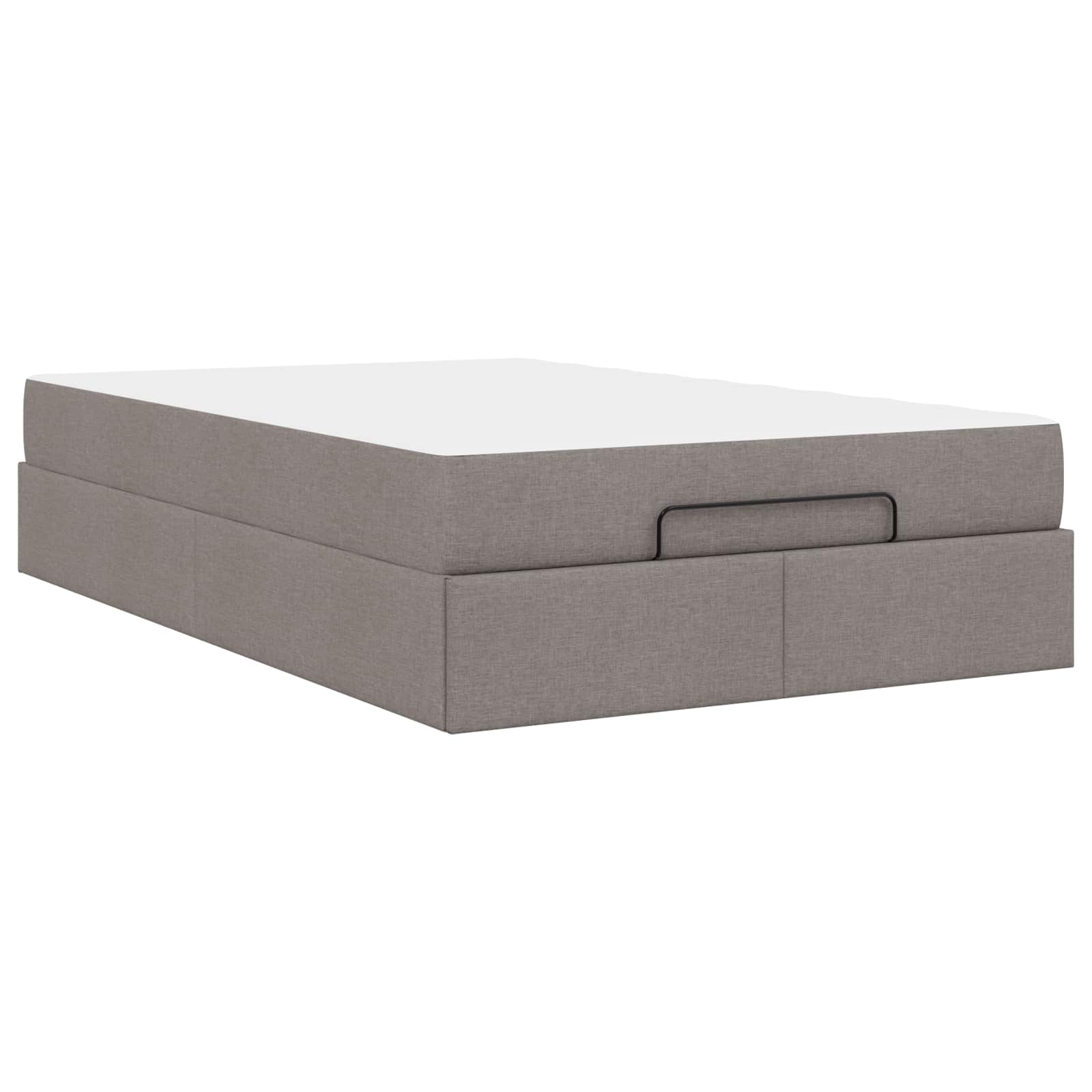 Bettgestell mit Matratze 2 pcs Taupe Stoff