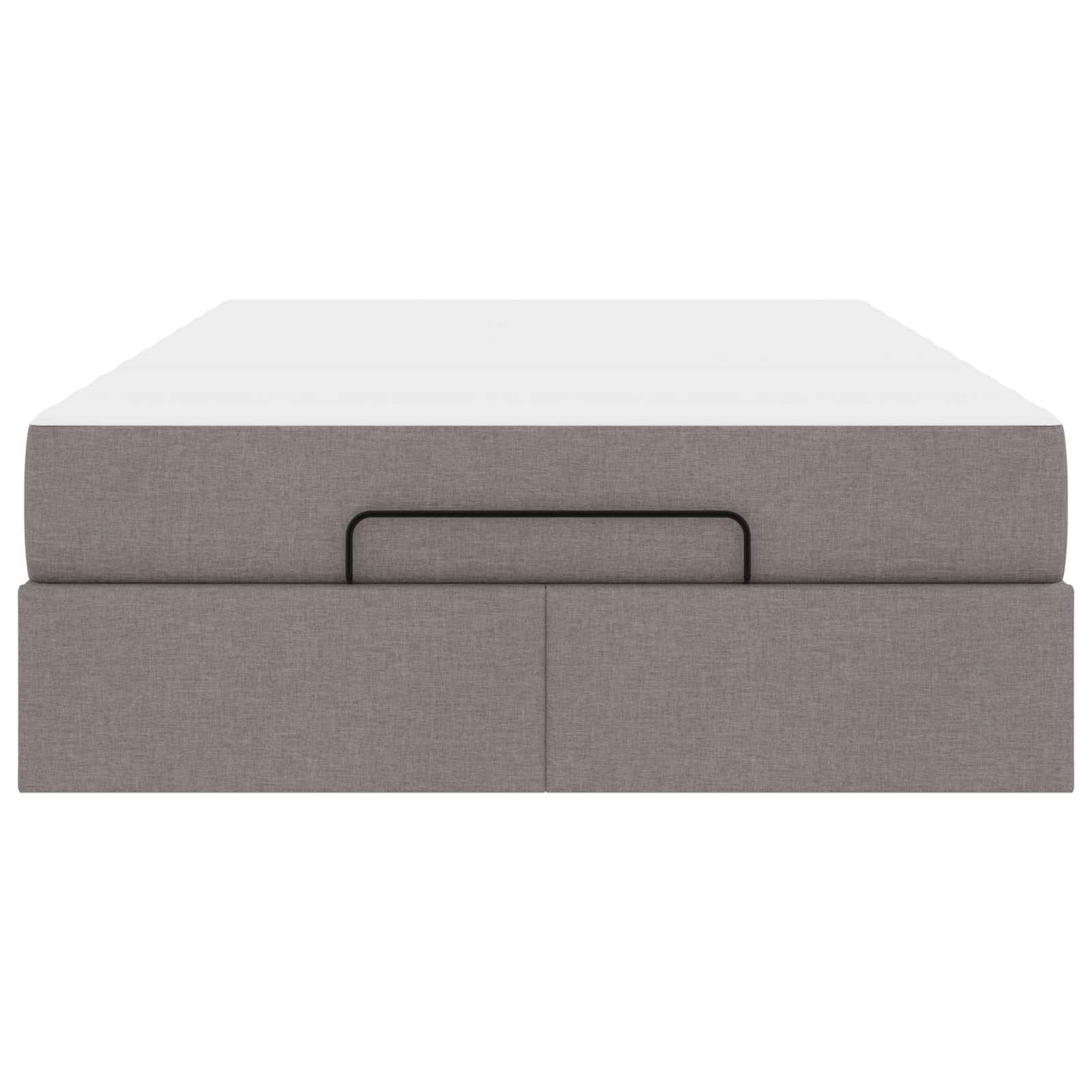 Bettgestell mit Matratze 2 pcs Taupe Stoff
