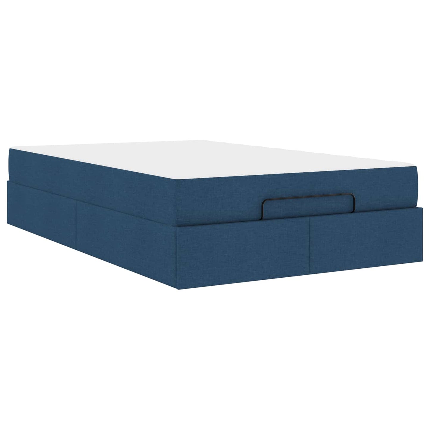 Bettgestell mit Matratze 2 pcs Blau Stoff