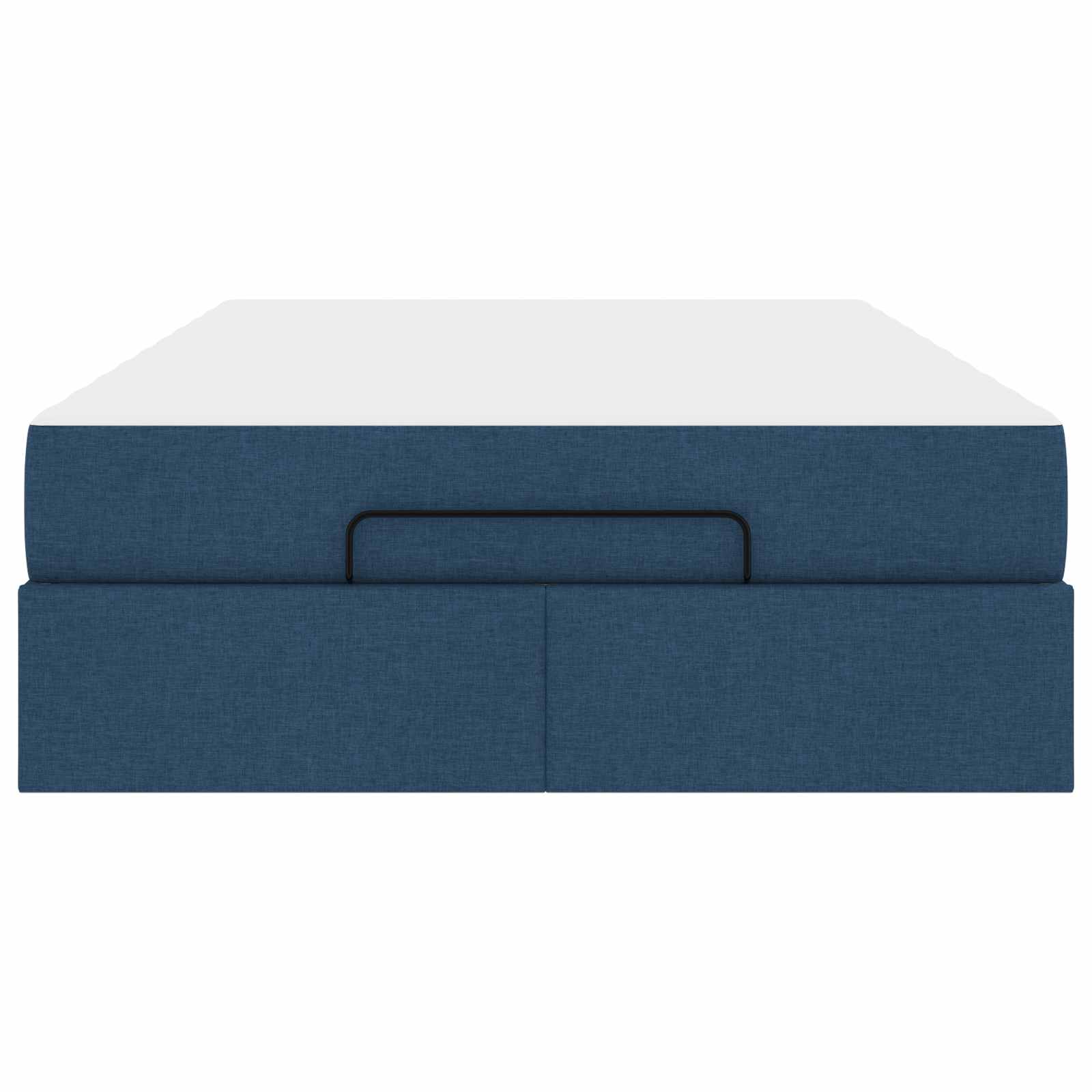Bettgestell mit Matratze 2 pcs Blau Stoff