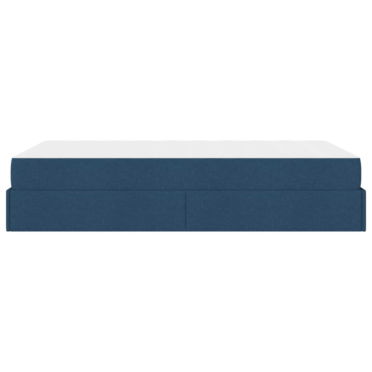 Bettgestell mit Matratze 2 pcs Blau Stoff