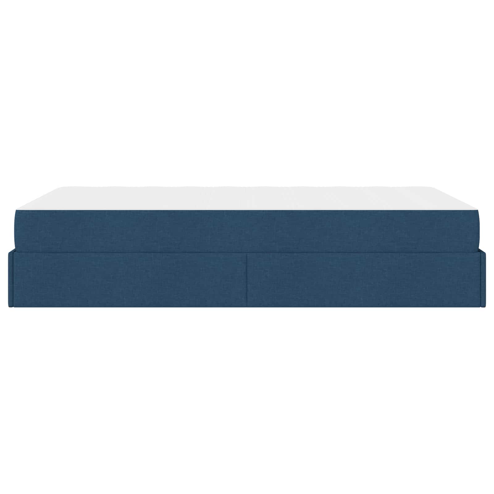 Bettgestell mit Matratze 2 pcs Blau Stoff