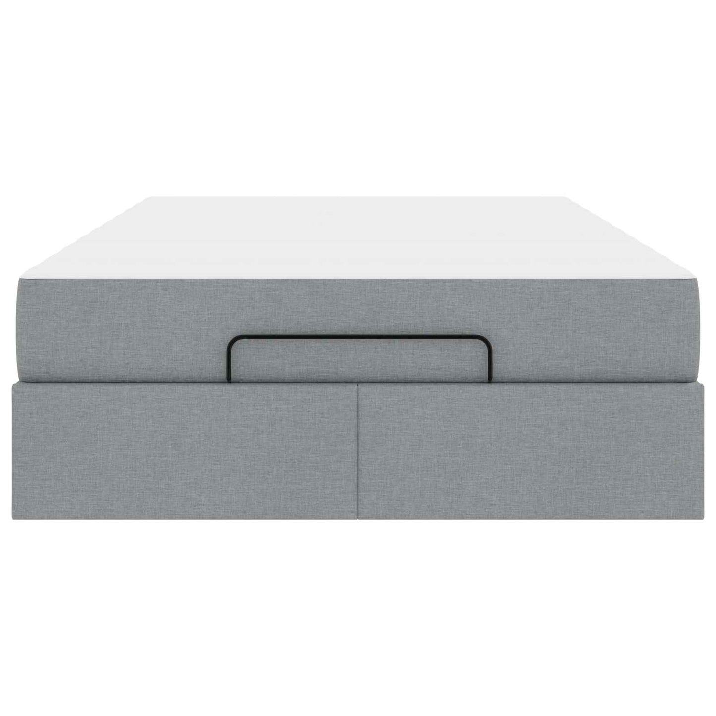 Bettgestell mit Matratze 2 pcs Hellgrau Stoff
