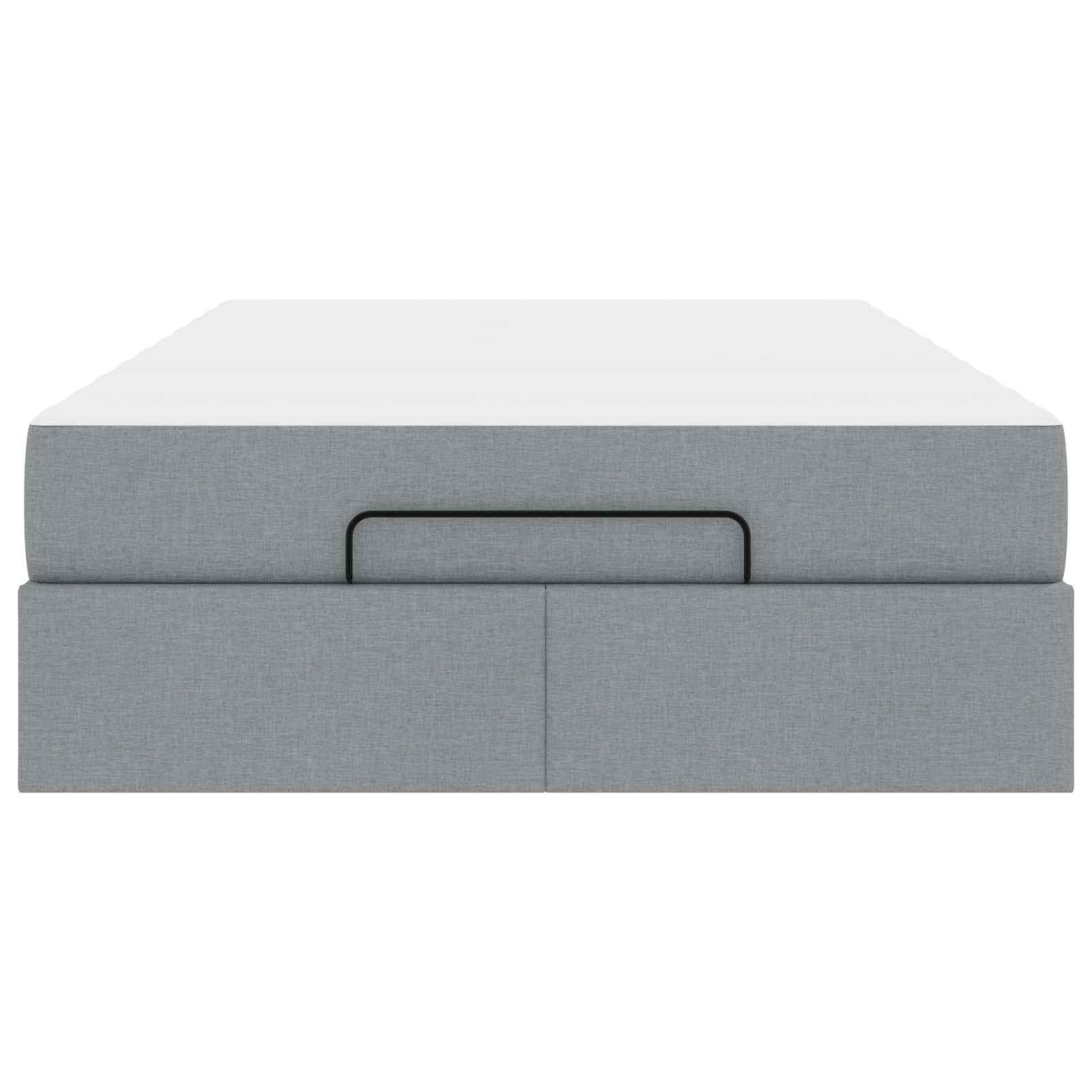 Bettgestell mit Matratze 2 pcs Hellgrau Stoff
