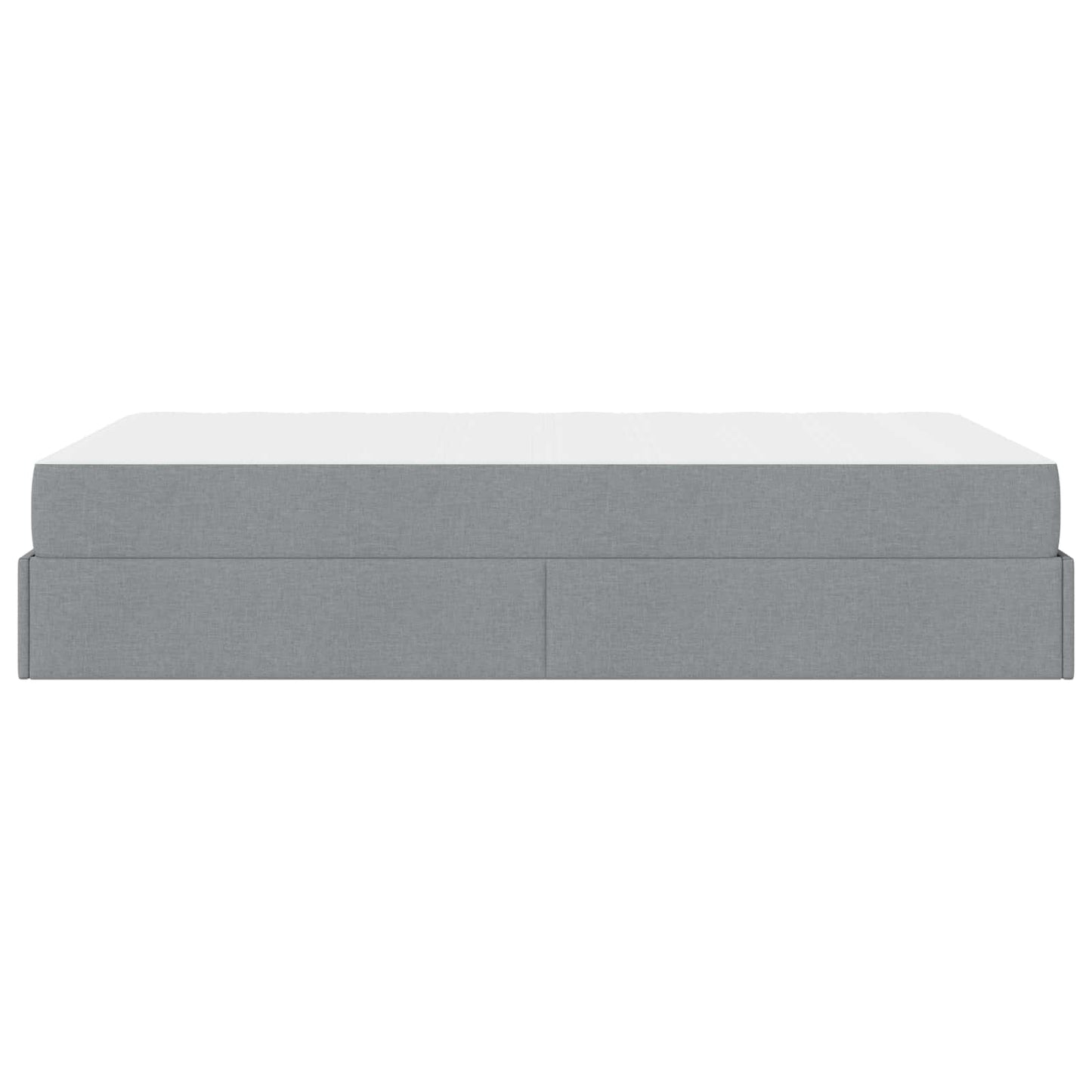 Bettgestell mit Matratze 2 pcs Hellgrau Stoff