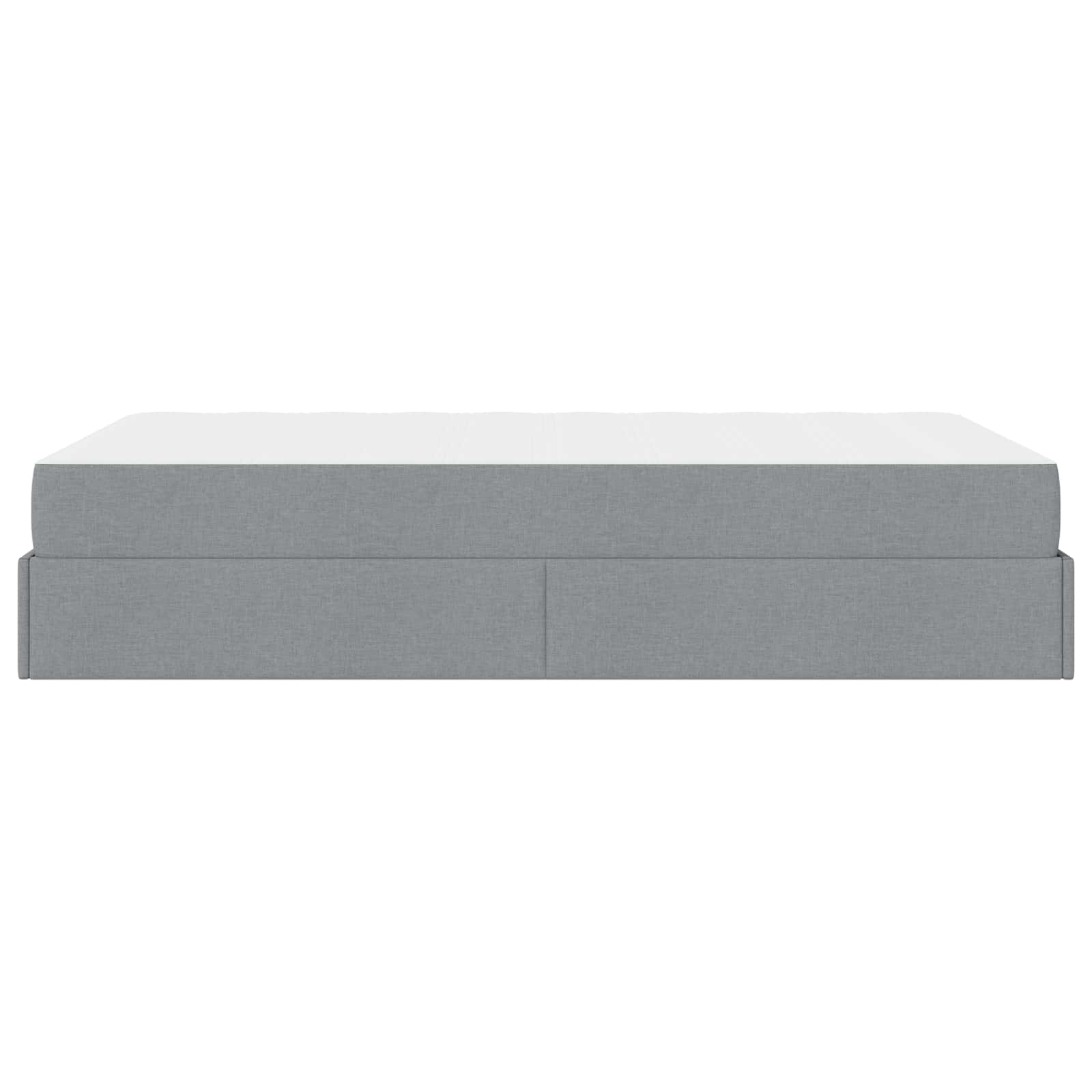 Bettgestell mit Matratze 2 pcs Hellgrau Stoff
