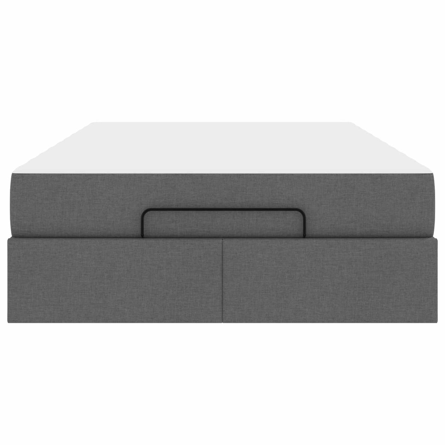 Bettgestell mit Matratze 2 pcs Dunkelgrau Stoff