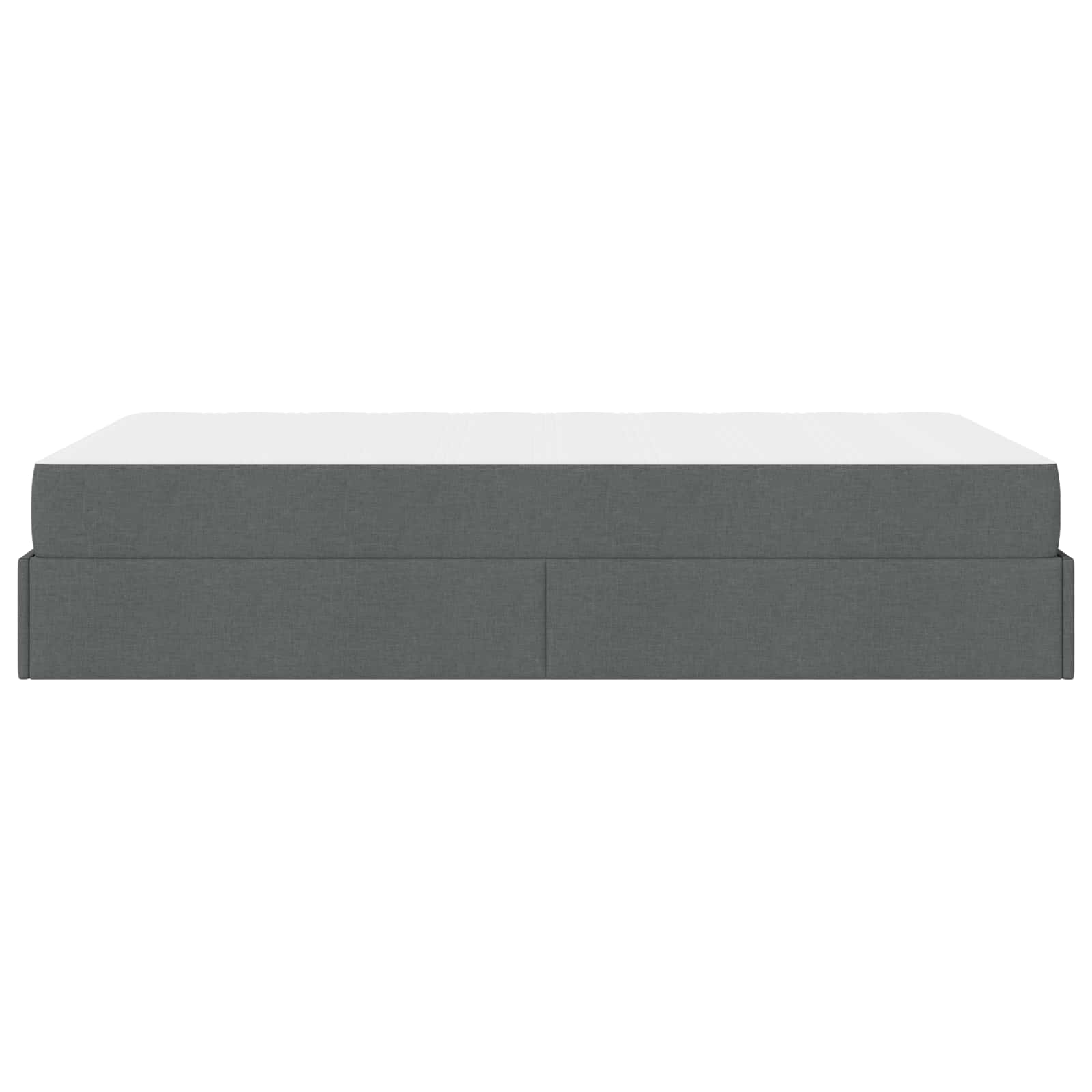 Bettgestell mit Matratze 2 pcs Dunkelgrau Stoff