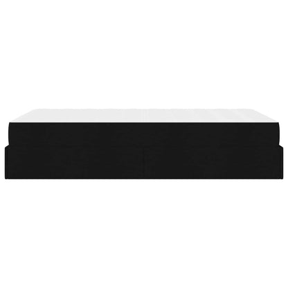Bettgestell mit Matratze 2 stk. Schwarz Stoff
