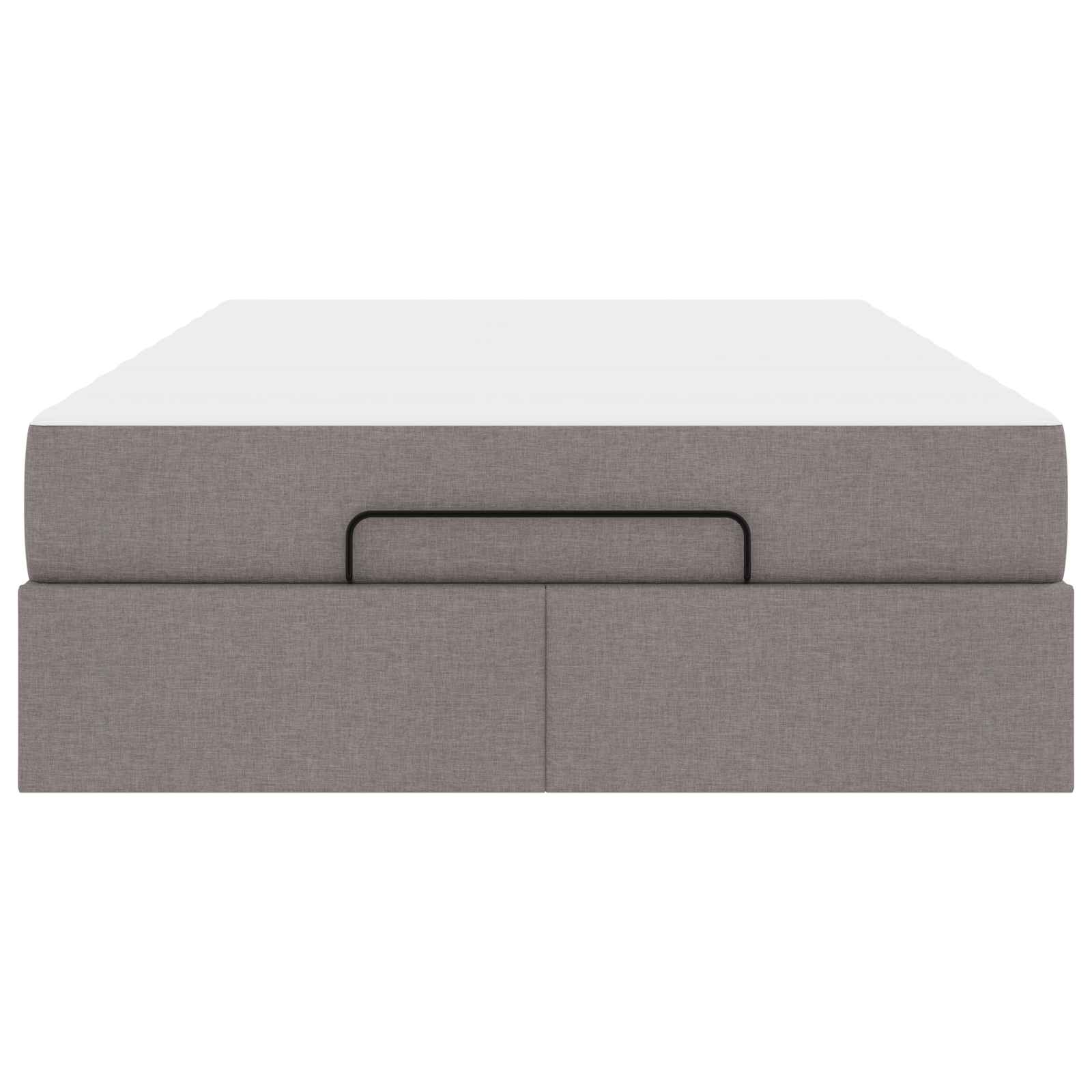 Bettgestell mit Matratze 2 pcs Taupe Stoff