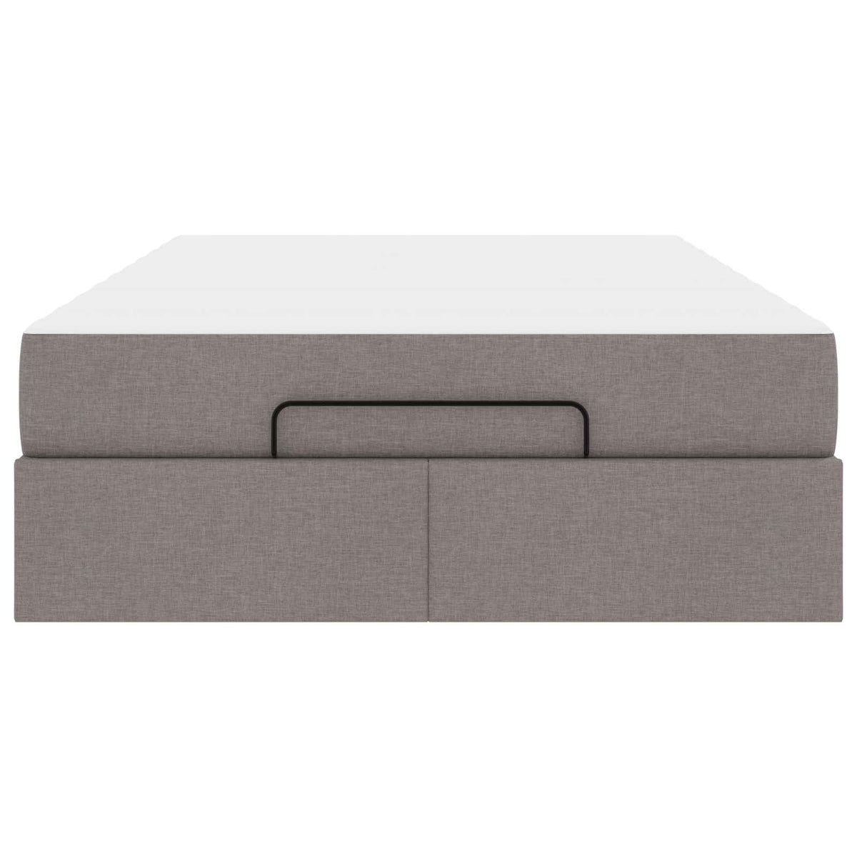 Bettgestell mit Matratze 2 stk. Taupe Stoff