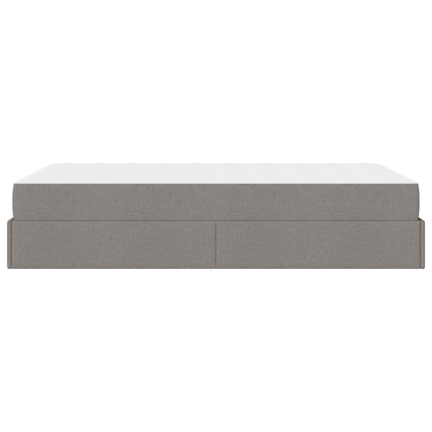 Bettgestell mit Matratze 2 pcs Taupe Stoff