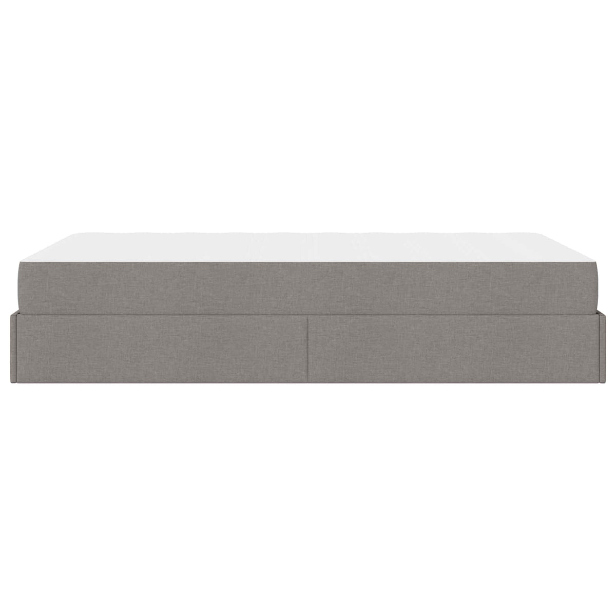 Bettgestell mit Matratze 2 stk. Taupe Stoff