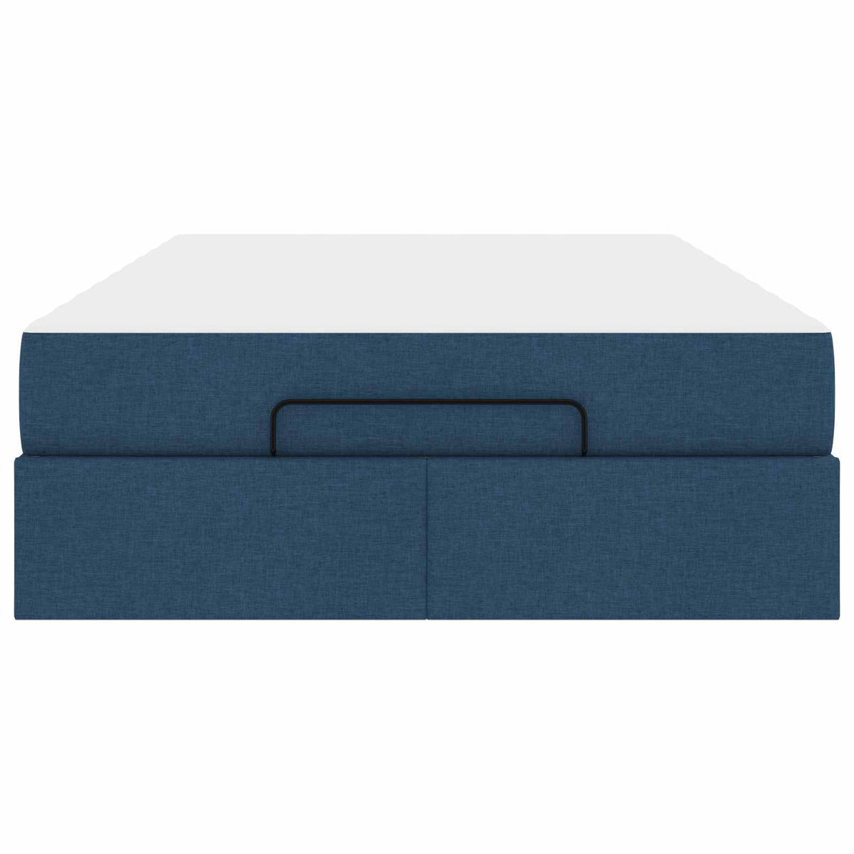 Bettgestell mit Matratze 2 Stk. Blau Stoff