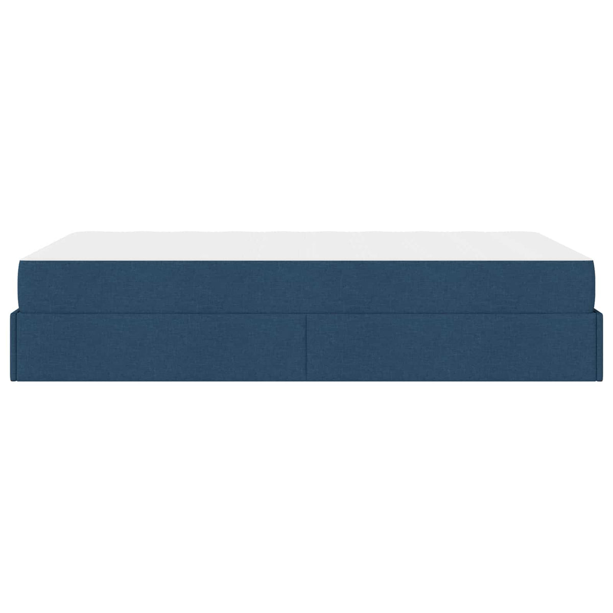 Bettgestell mit Matratze 2 Stk. Blau Stoff