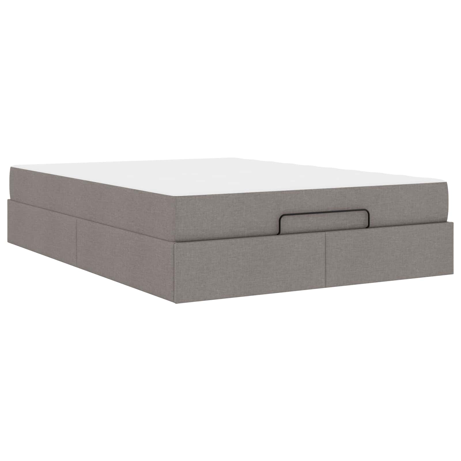 Bettgestell mit Matratze 2 pcs Taupe Stoff