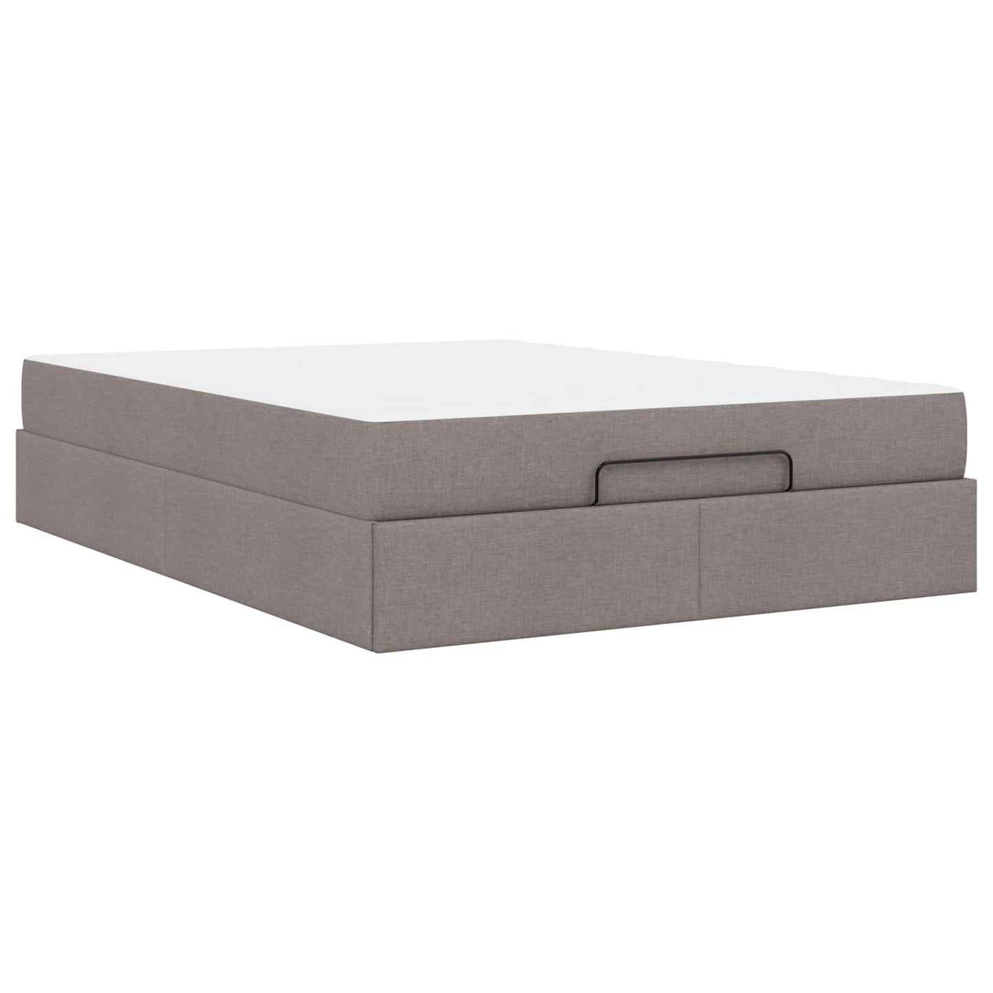 Bettgestell mit Matratze 2 pcs Taupe Stoff
