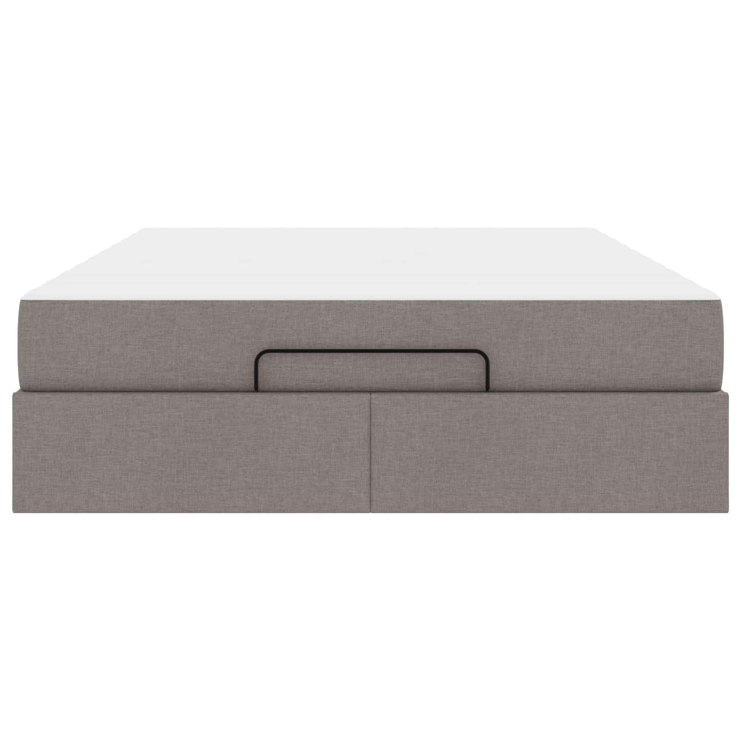 Bettgestell mit Matratze 2 pcs Taupe Stoff