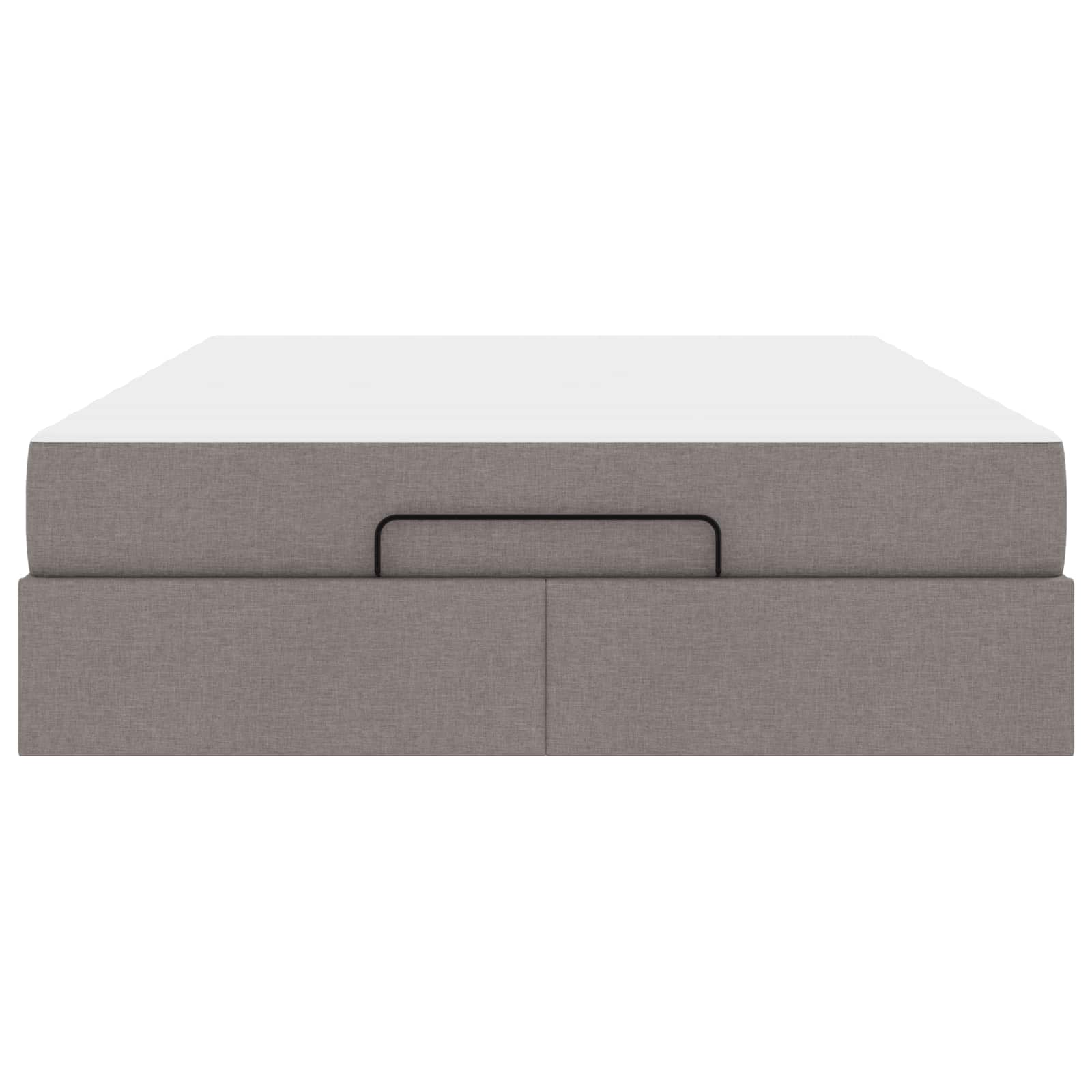Bettgestell mit Matratze 2 pcs Taupe Stoff