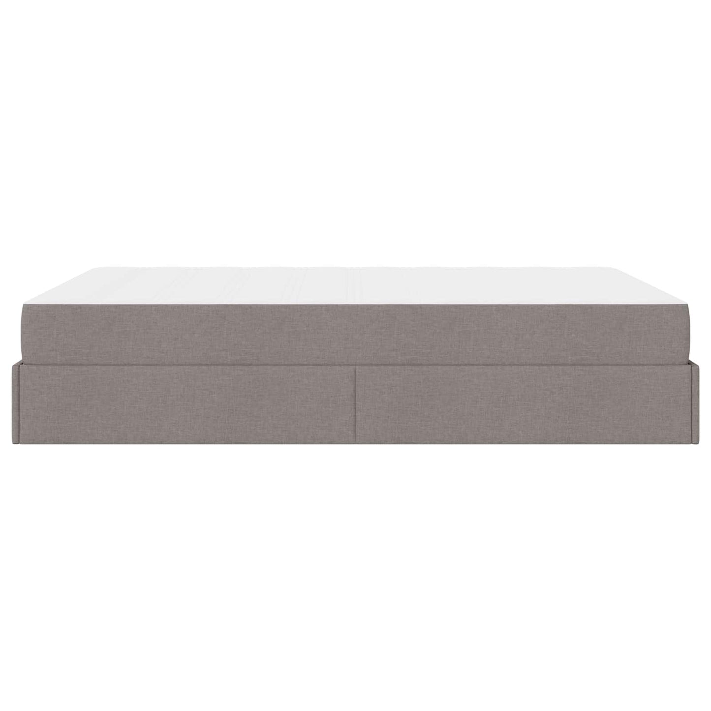 Bettgestell mit Matratze 2 pcs Taupe Stoff