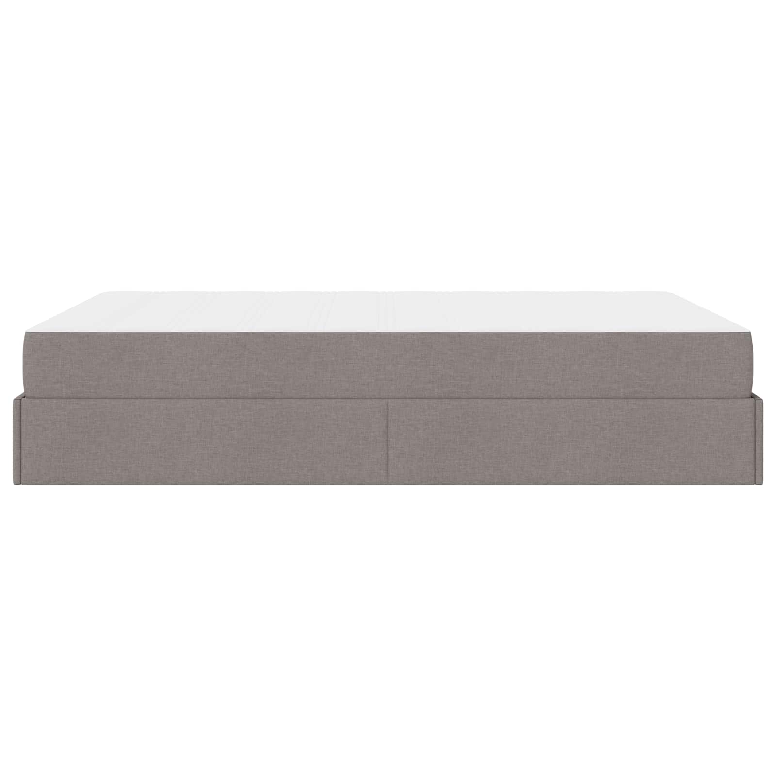 Bettgestell mit Matratze 2 pcs Taupe Stoff