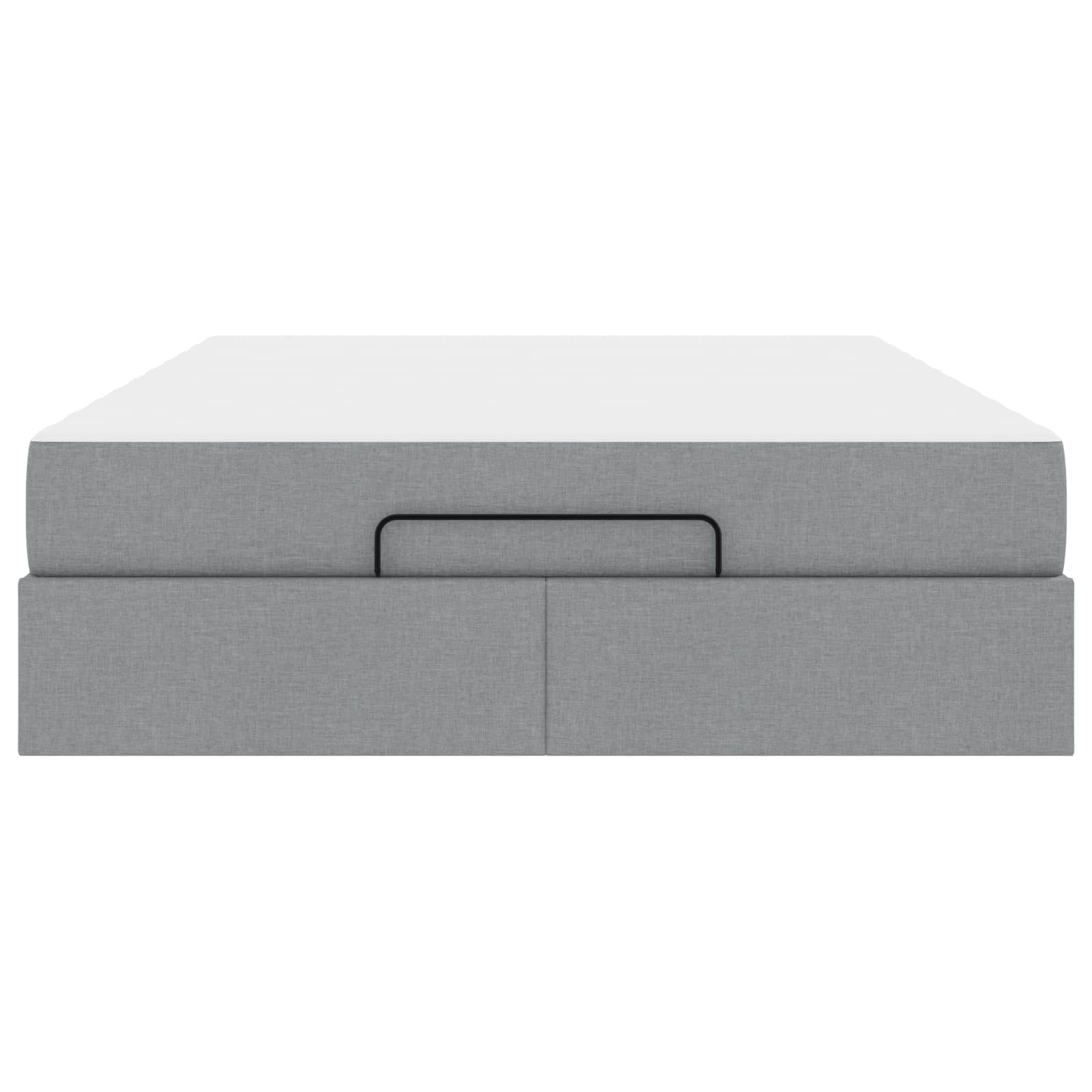 Bettgestell mit Matratze 2 pcs Hellgrau Stoff