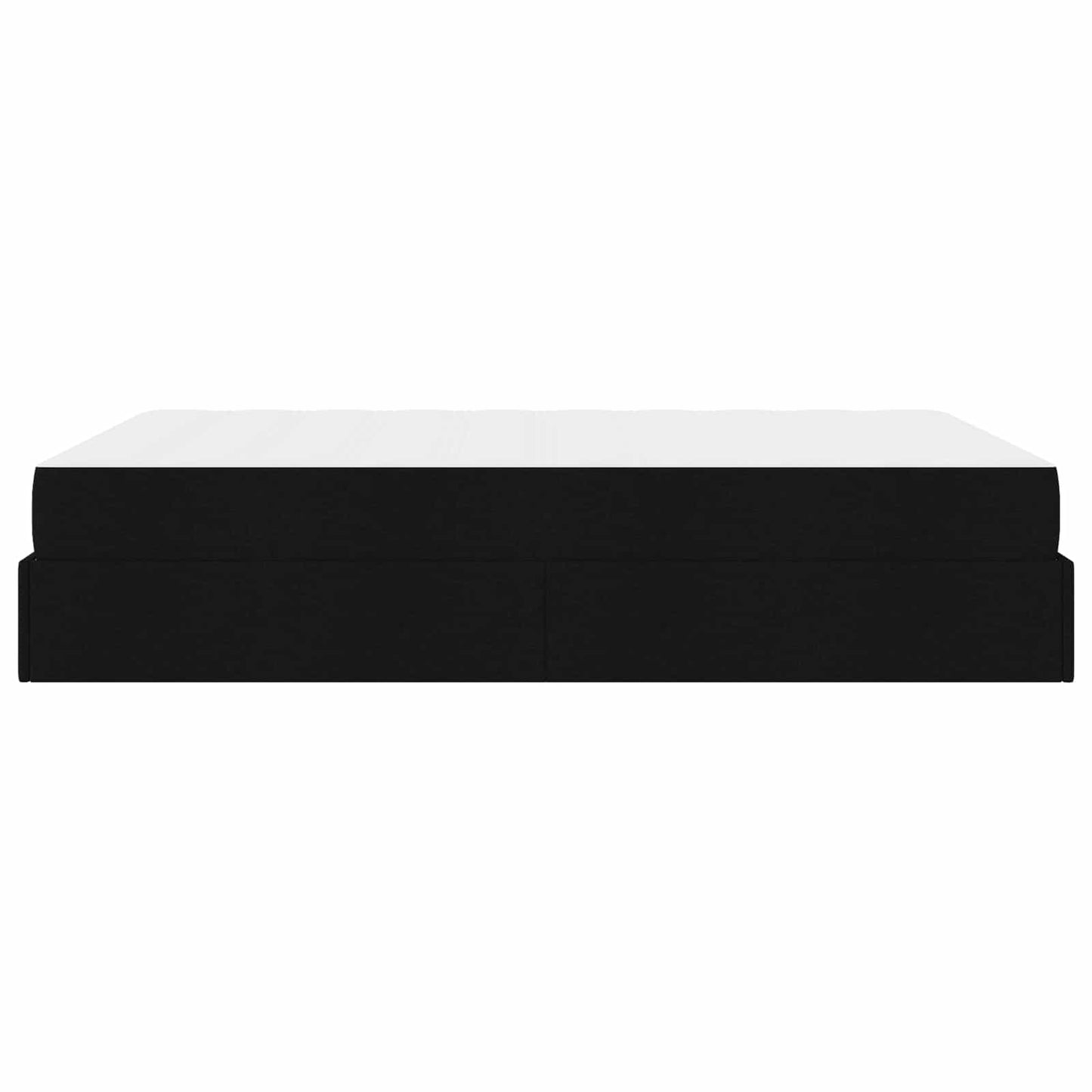 Bettgestell mit Matratze 2 stk. Schwarz Stoff