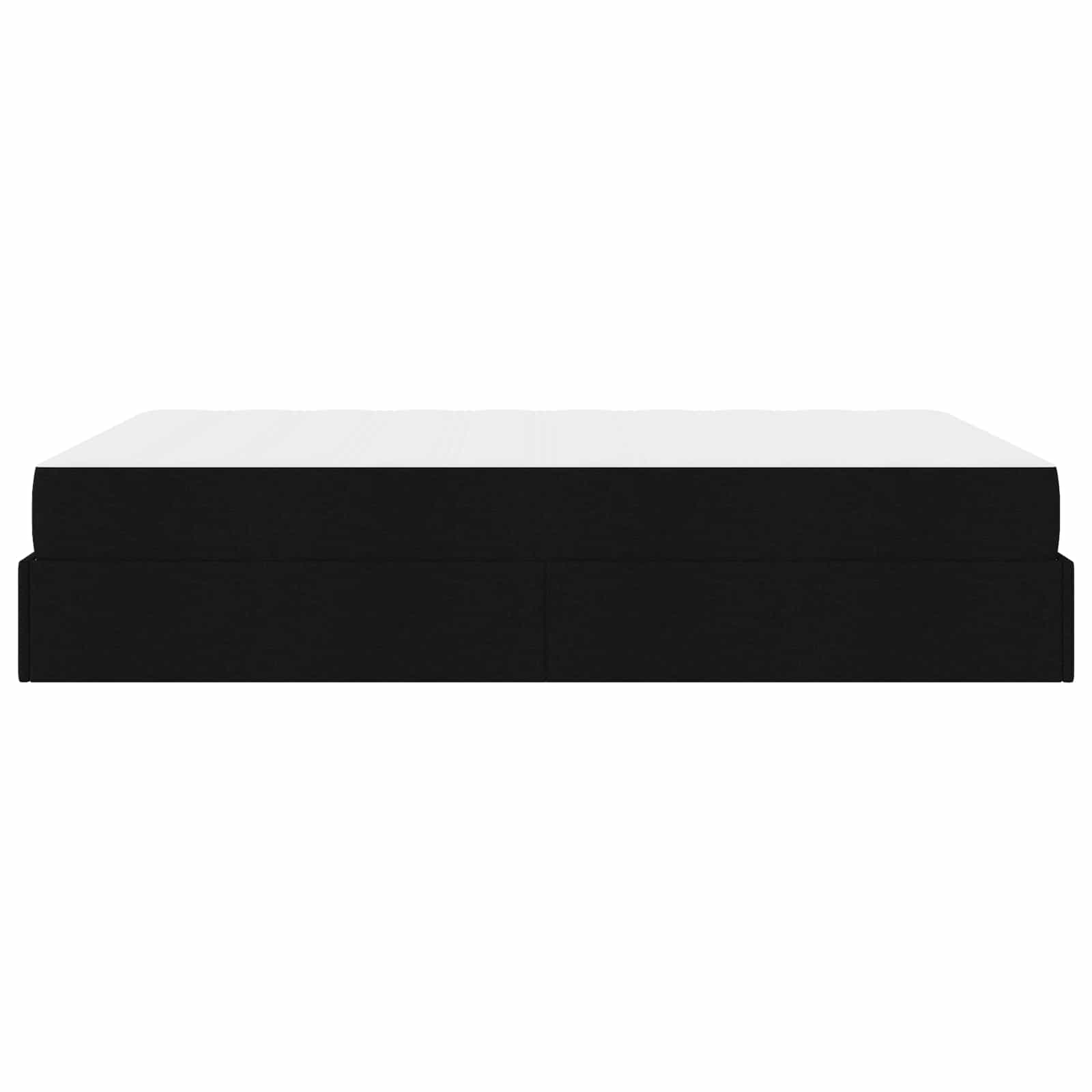 Bettgestell mit Matratze 2 stk. Schwarz Stoff