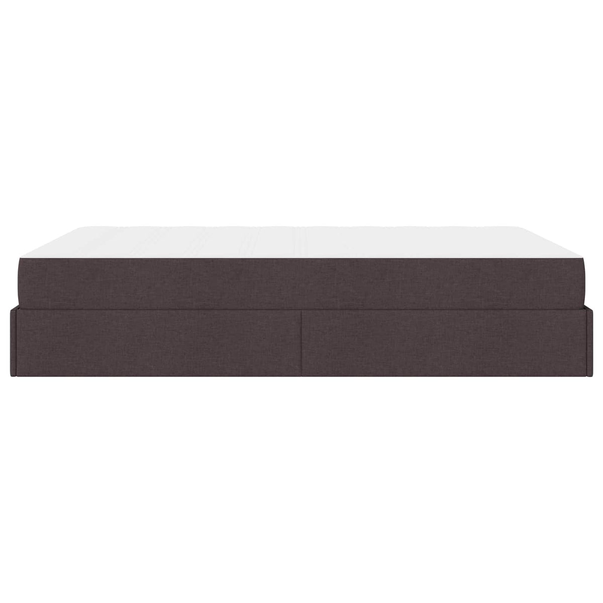 Bettgestell mit Matratze 2 Stk. Hellbraun Stoff